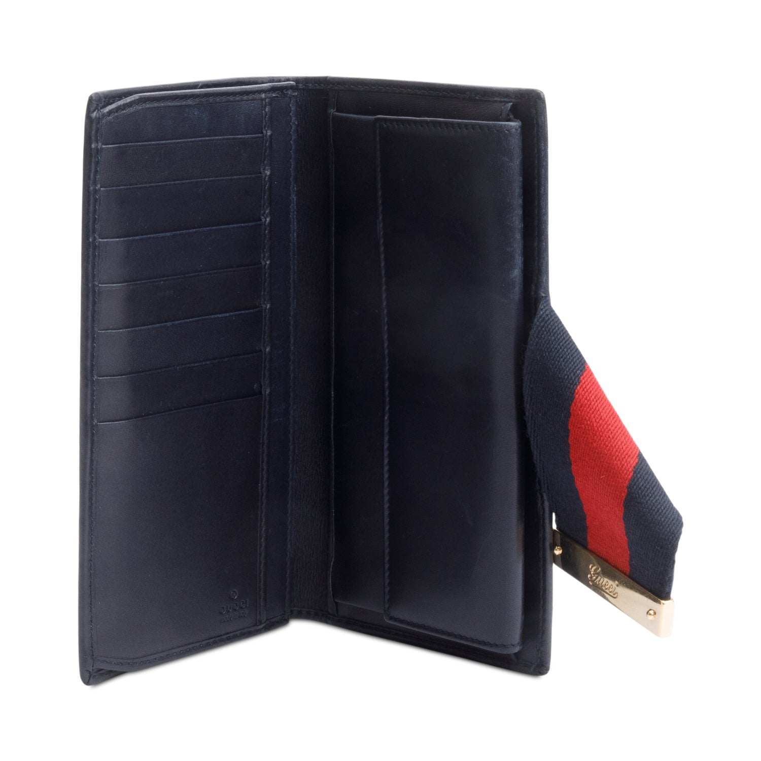 Balenciaga Grey GG Canvas Web Continental Wallet