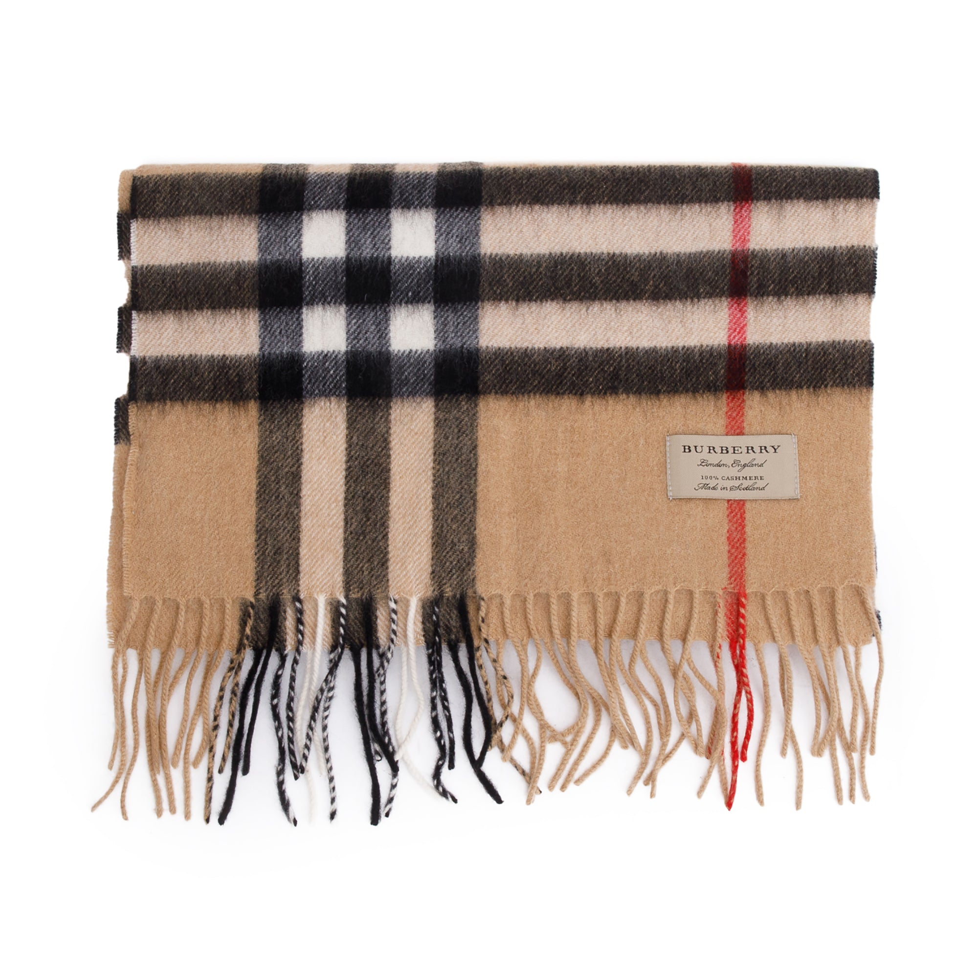 Burberry Beige Giant House Check Cashmere Scarf