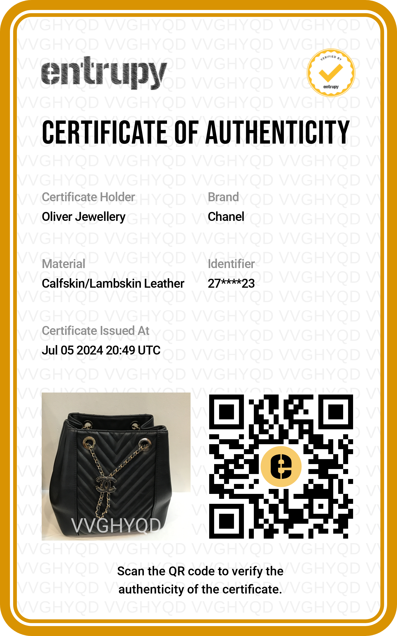 Chanel Black Chevron Calfskin Leather Drawstring Bucket Crossbody Bag w/ Authenticity Card