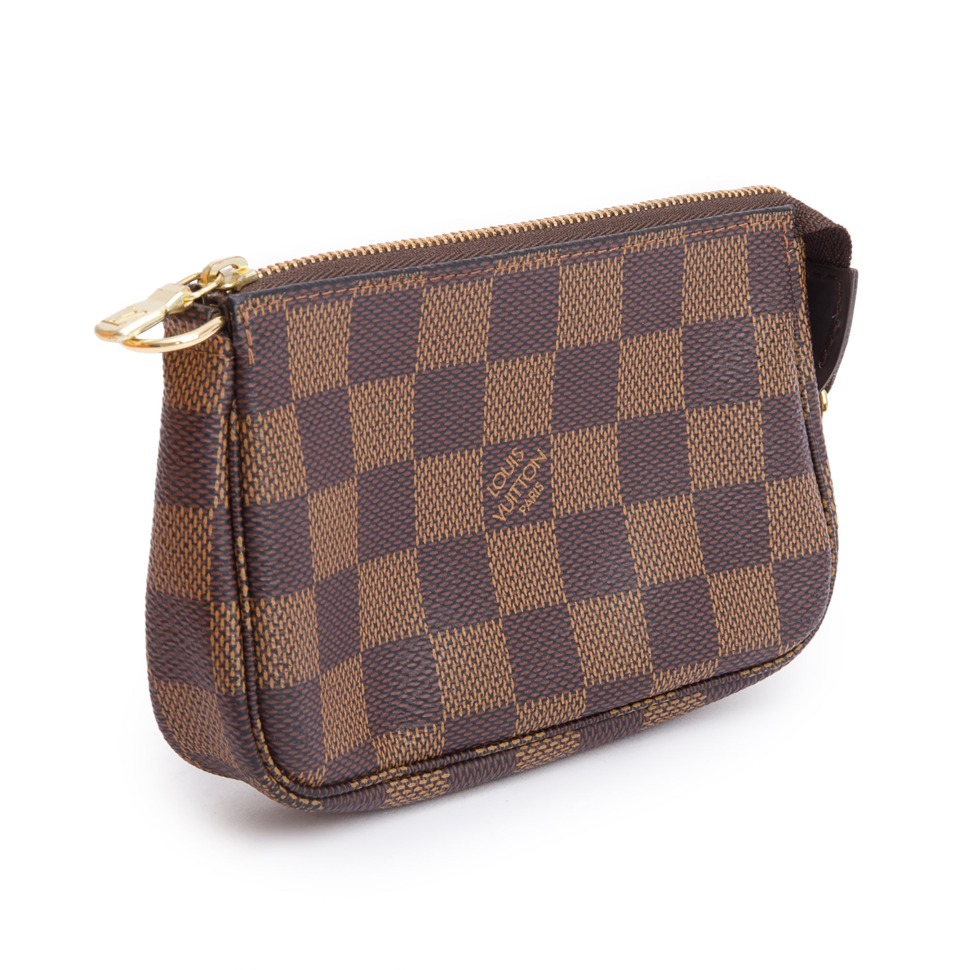 Louis Vuitton Damier Ebene Mini Pochette Accessories w/ Box