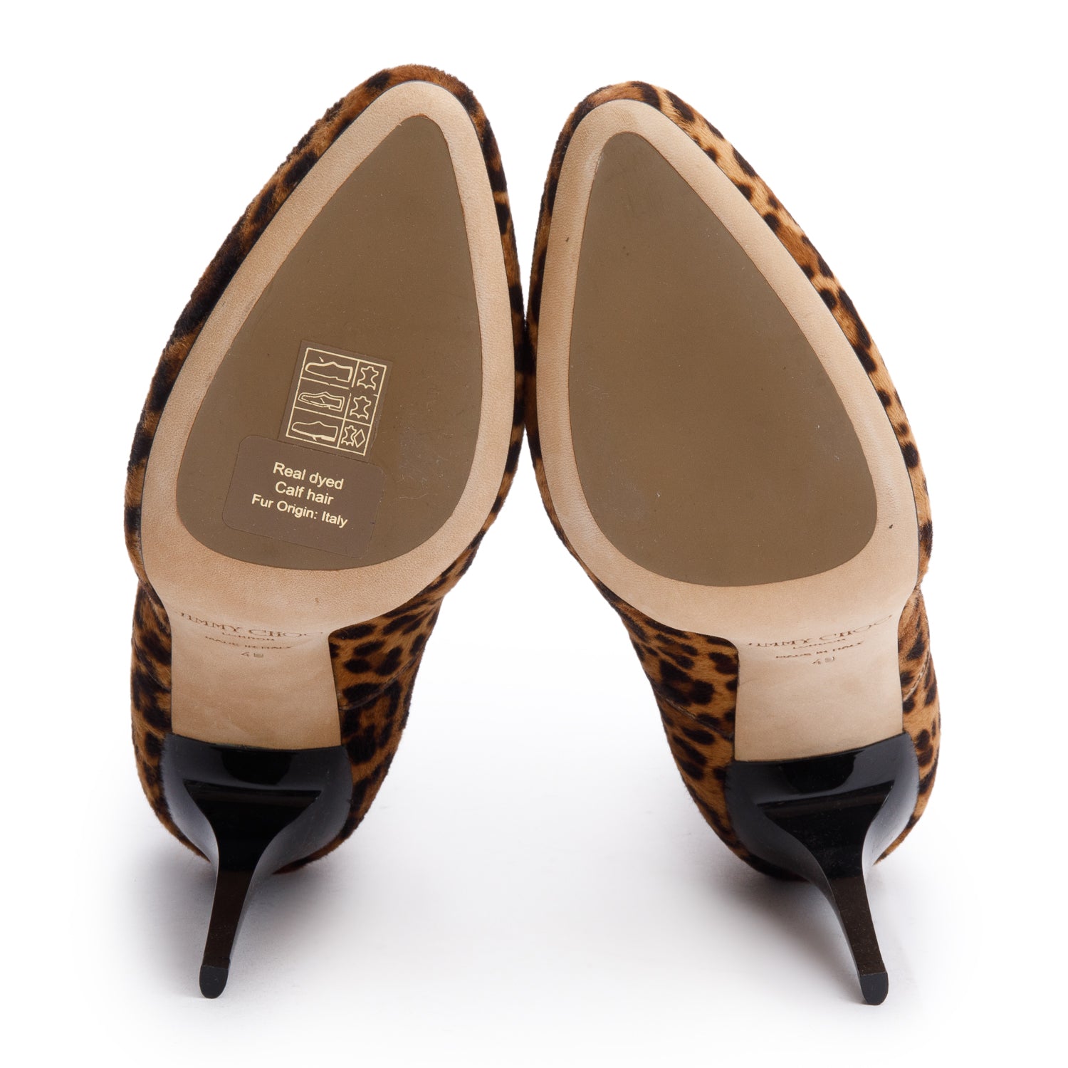 Jimmy Choo Brown Leopard Print Calf Hair Ankle Boots, Size 40 w/ Box
