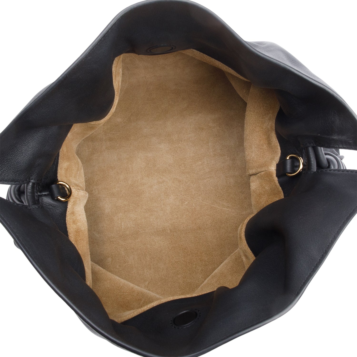 Loewe 2024 Black Nappa Leather Medium Flamenco Clutch Crossbody Bag w/ Strap