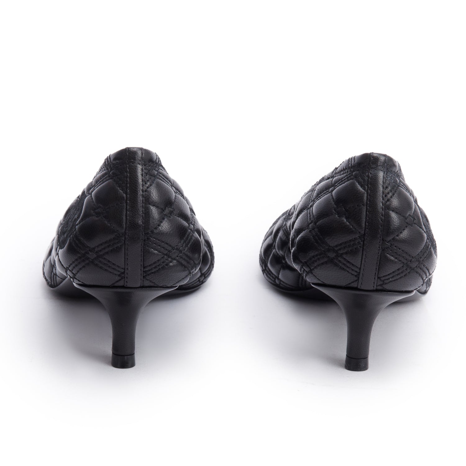 Burberry Black Quilted Nappa Leather Baby Pumps, Size 37.5 w/ Box