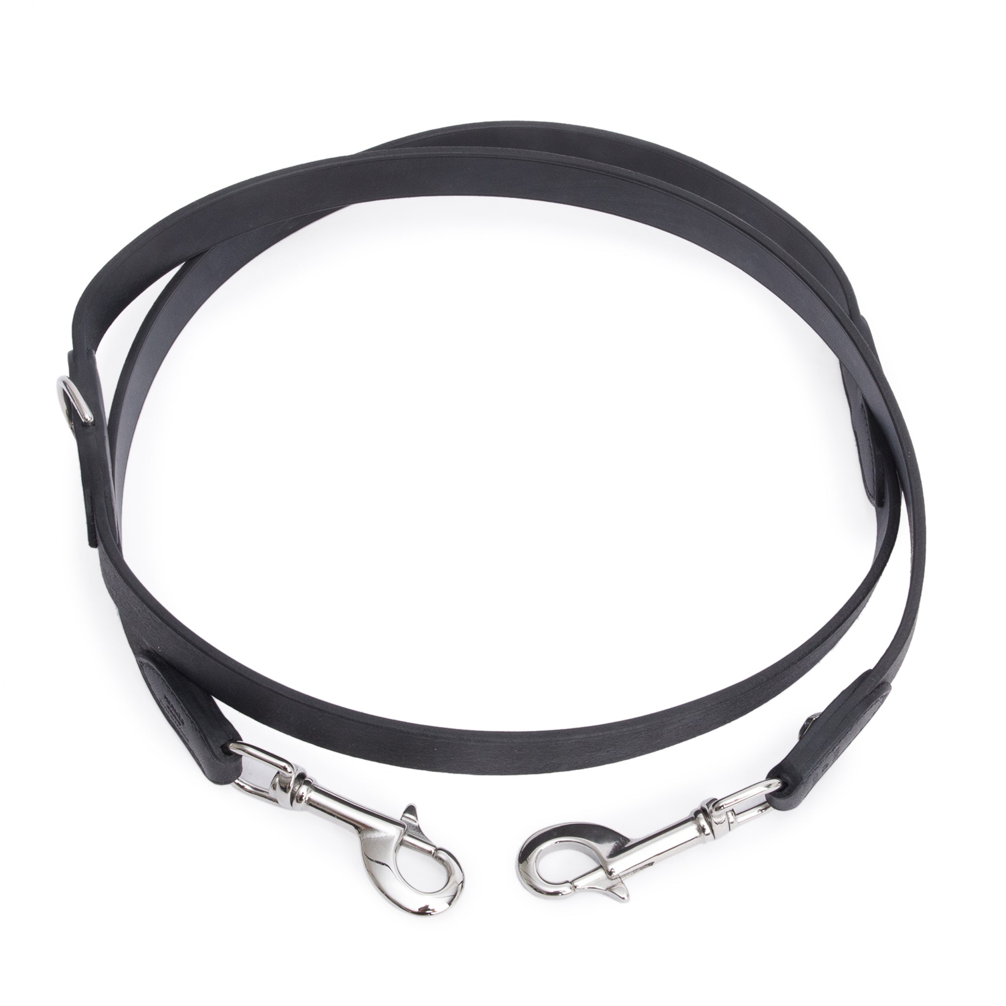 Hermes 2022 Noir Natural Bridle Punch Dog Leash w/ Box