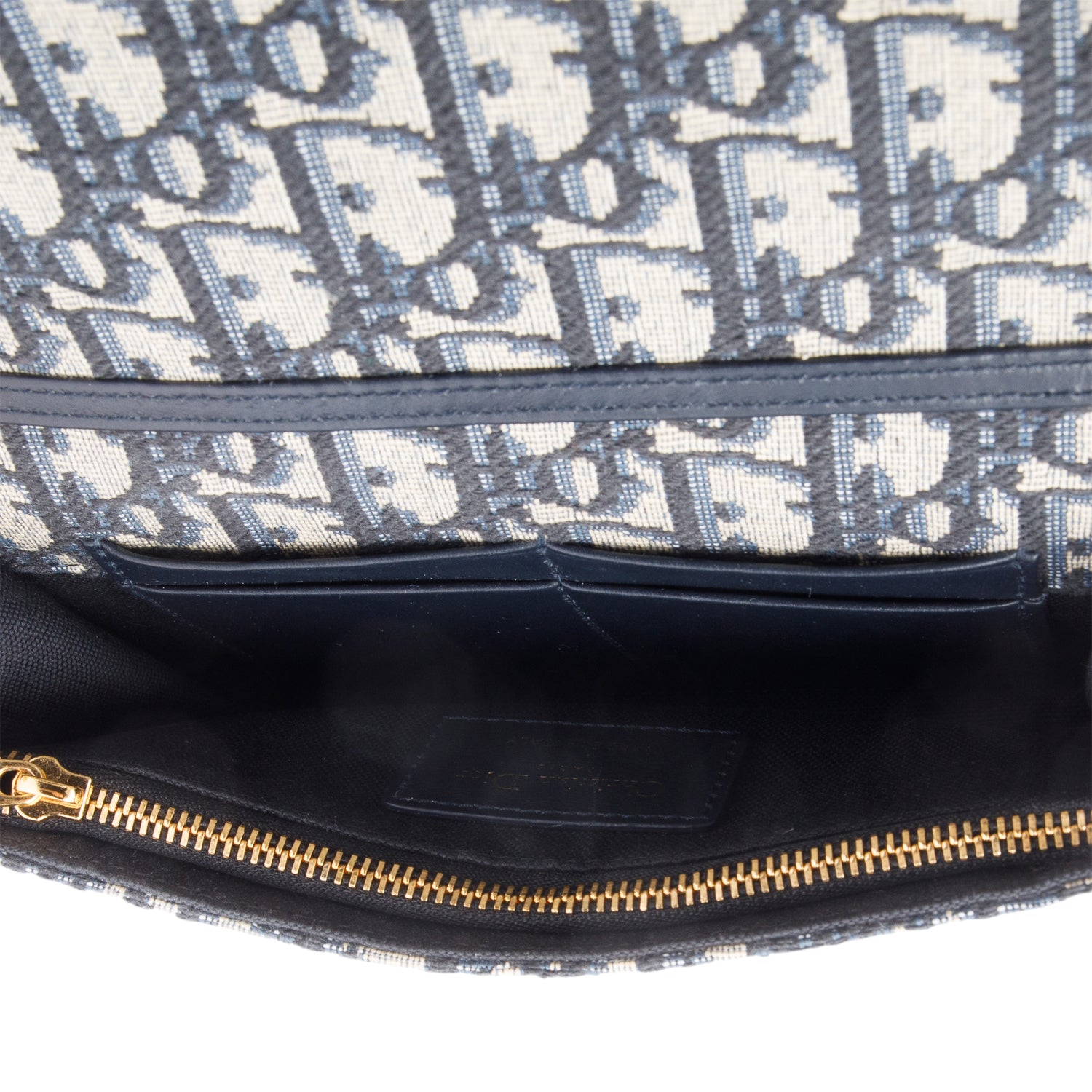 Christian Dior 2022 Navy Oblique 30 Montaigne 2-In-1 Pouch Bag