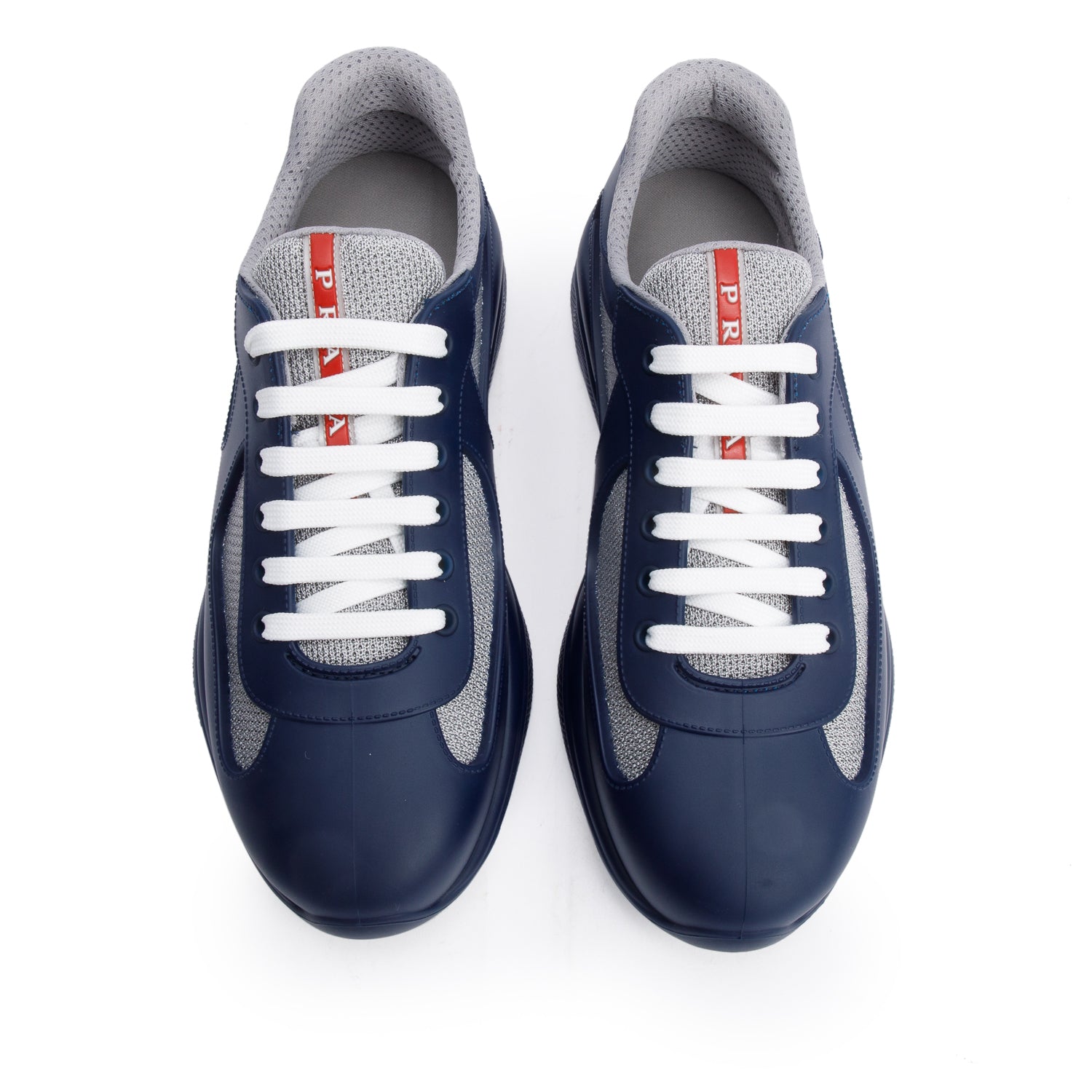 Prada Navy Blue America's Cup Sneakers, Size 41 w/ Box