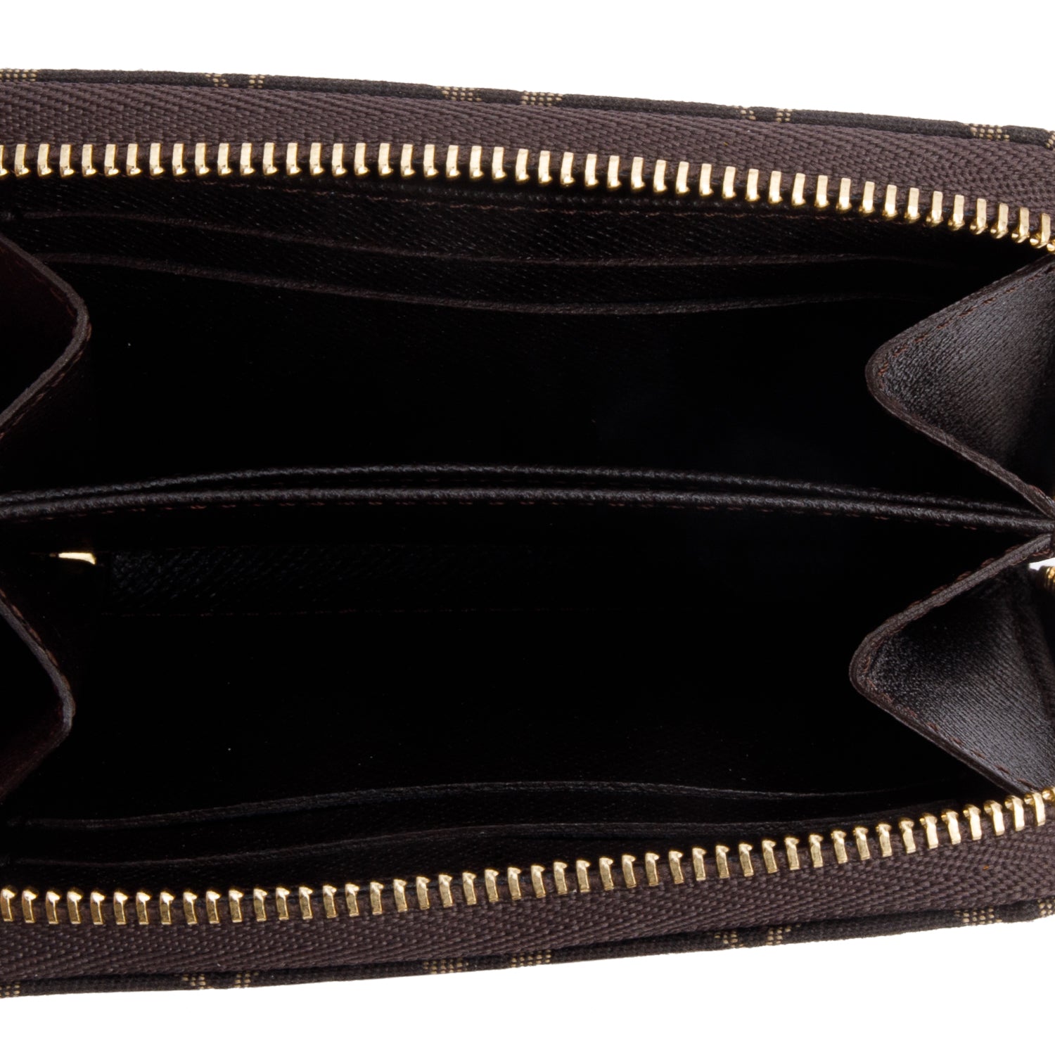 Louis Vuitton Brown Monogram Mini Lin Zippy Coin Purse w/ Box