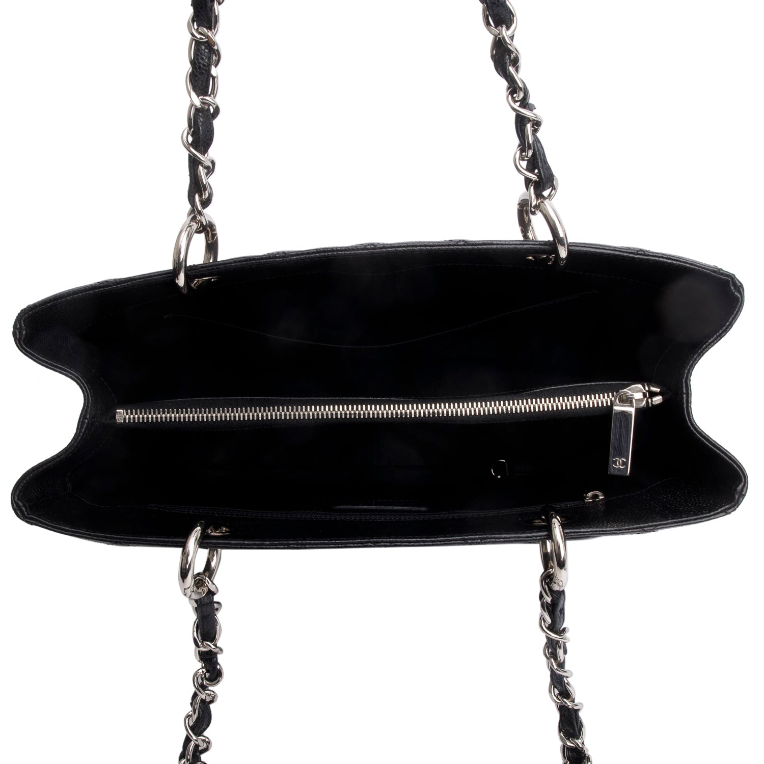 Chanel Black Caviar Leather Grand Shopping Tote (GST) w/ Authenticity Card