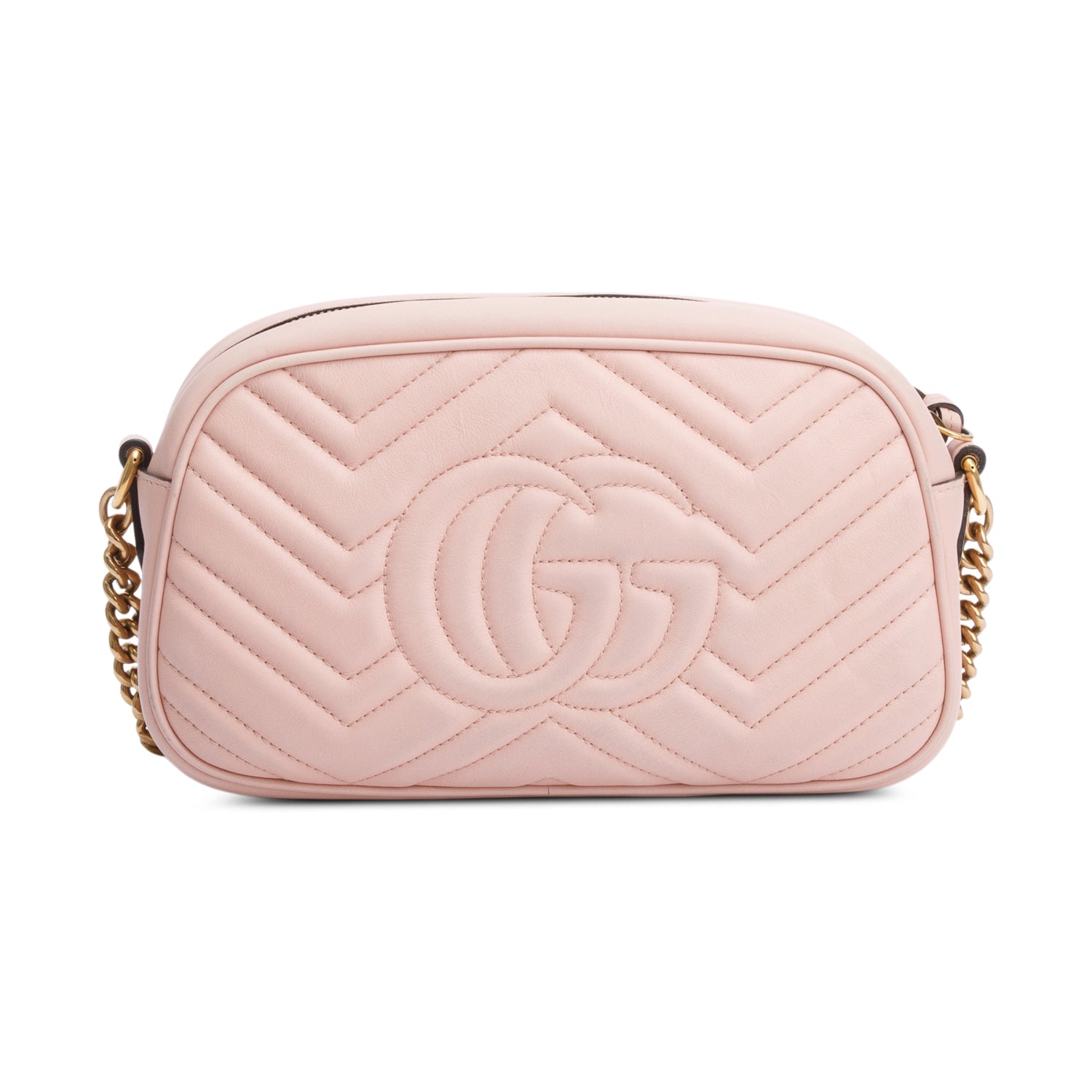Gucci Pink GG Marmont Matelasse Small Shoulder Bag w/ Box