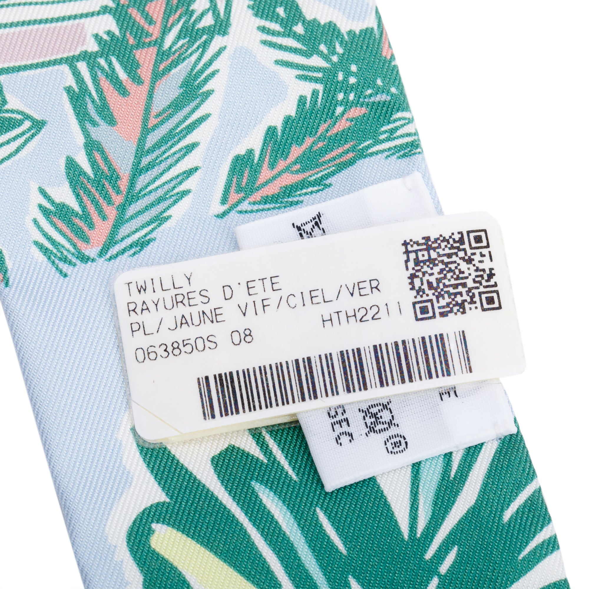 Hermes Blue Multicolor 'Rayures D'Ete' Silk Twilly w/ Box