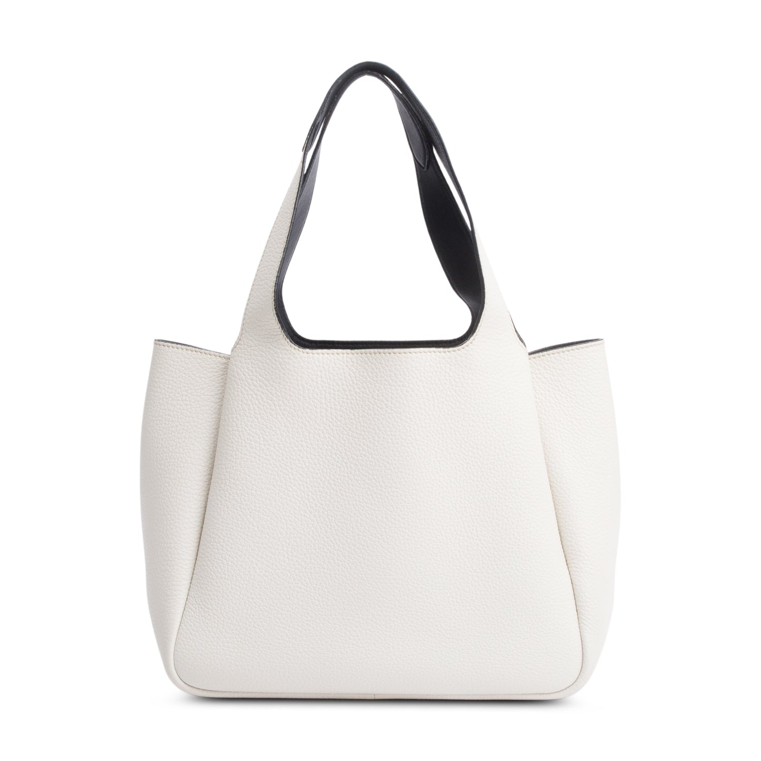 Prada White Vitello Daino Leather Medium Dynamique Tote