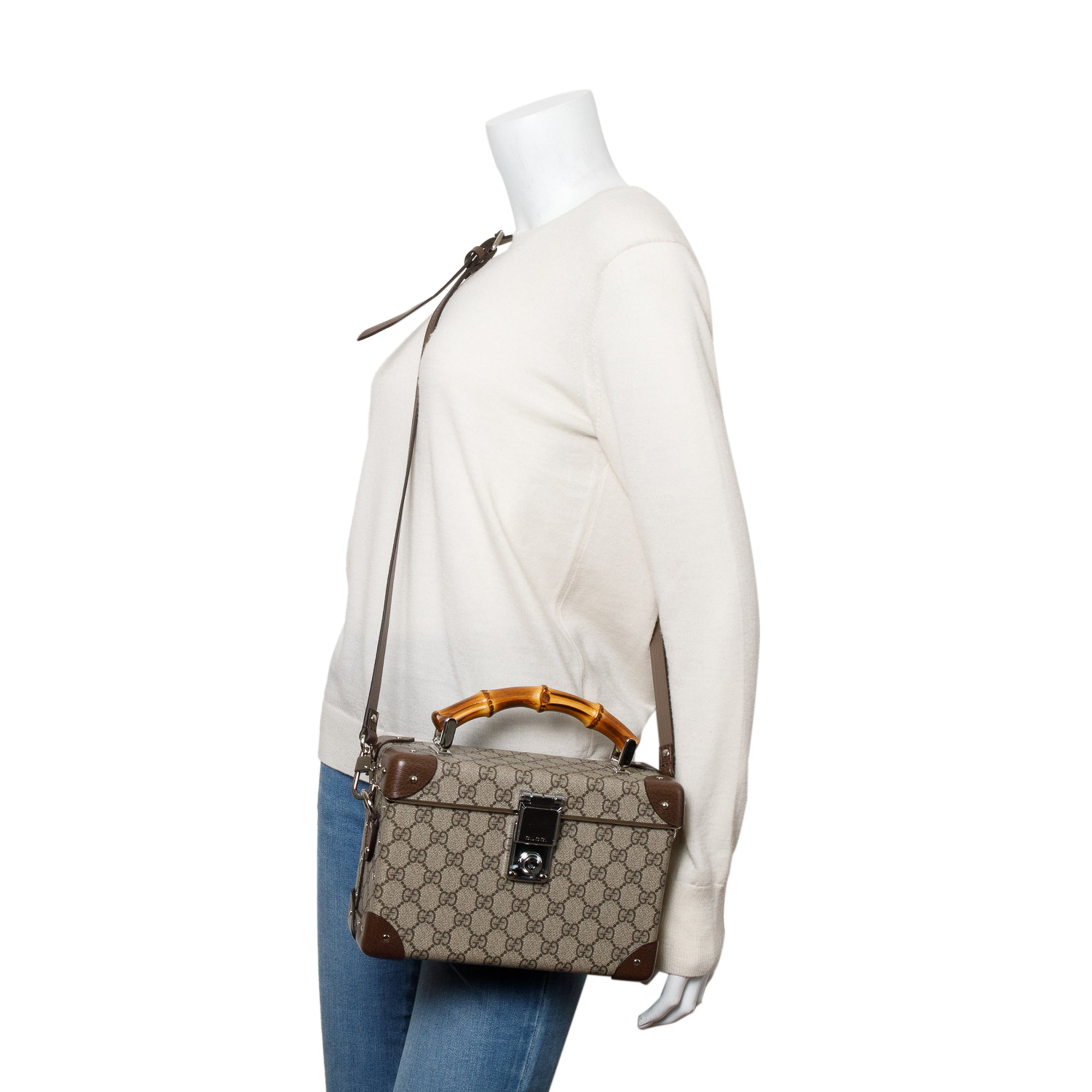 Gucci GG Supreme Globe Trotter Beauty Case w/ Receipt