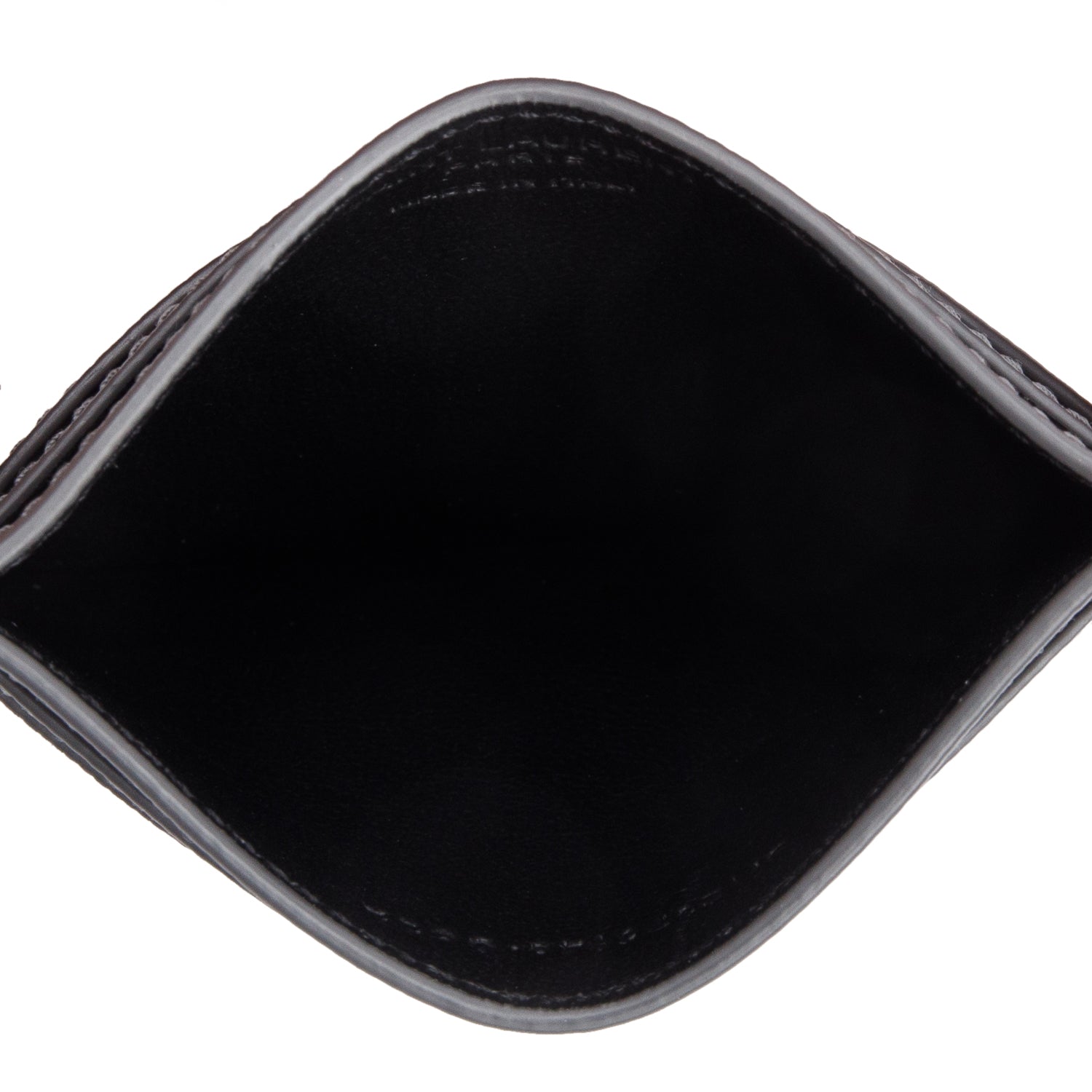 Saint Laurent 2022 Grey Grain de Poudre Leather Paris Credit Card Case w/ Box