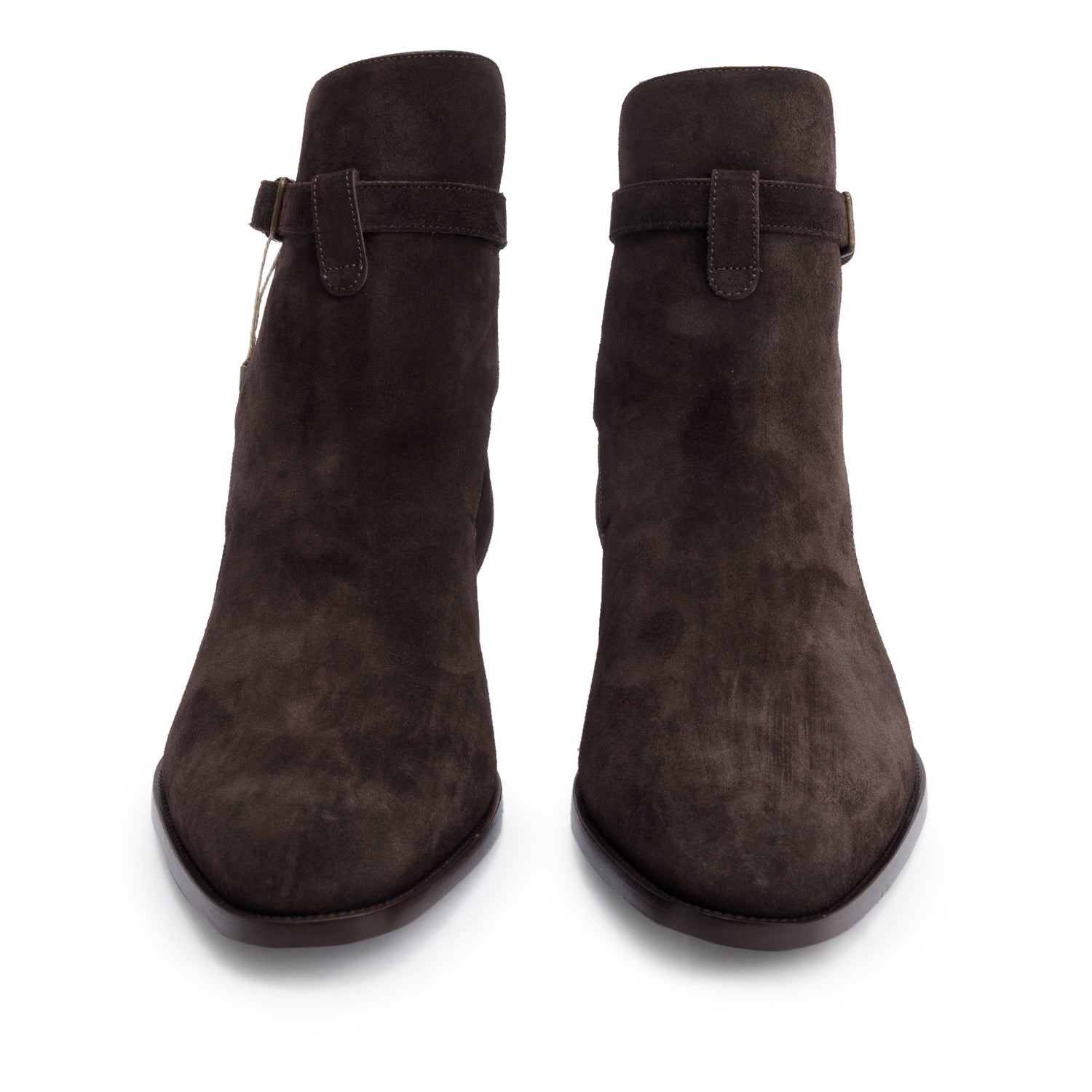 Saint Laurent Brown Suede Wyatt 30 Jodhpur Ankle Boots, Size 44 w/ Box