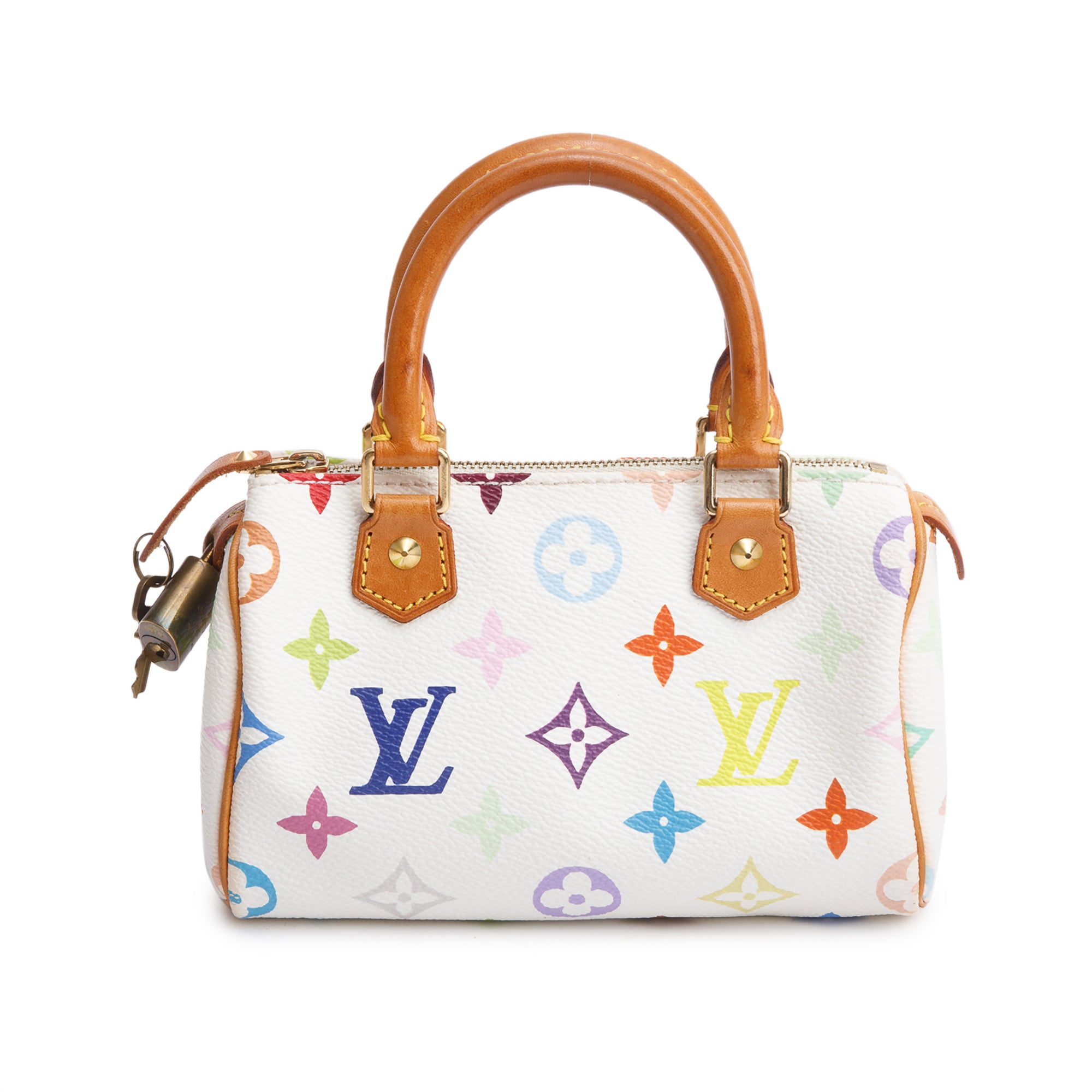 Louis Vuitton White Multicolore Mini HL Speedy w/ Box