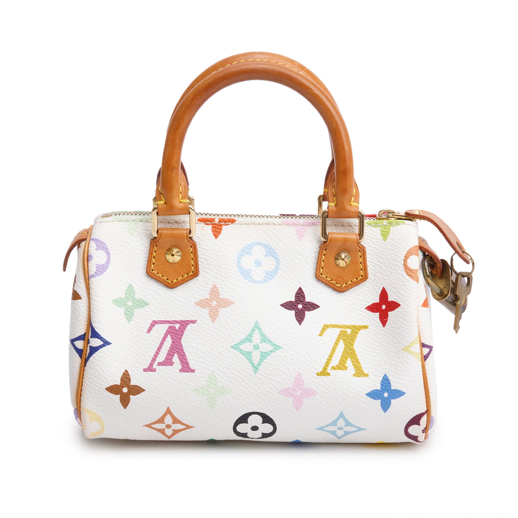 Louis Vuitton White Multicolore Mini HL Speedy w/ Box