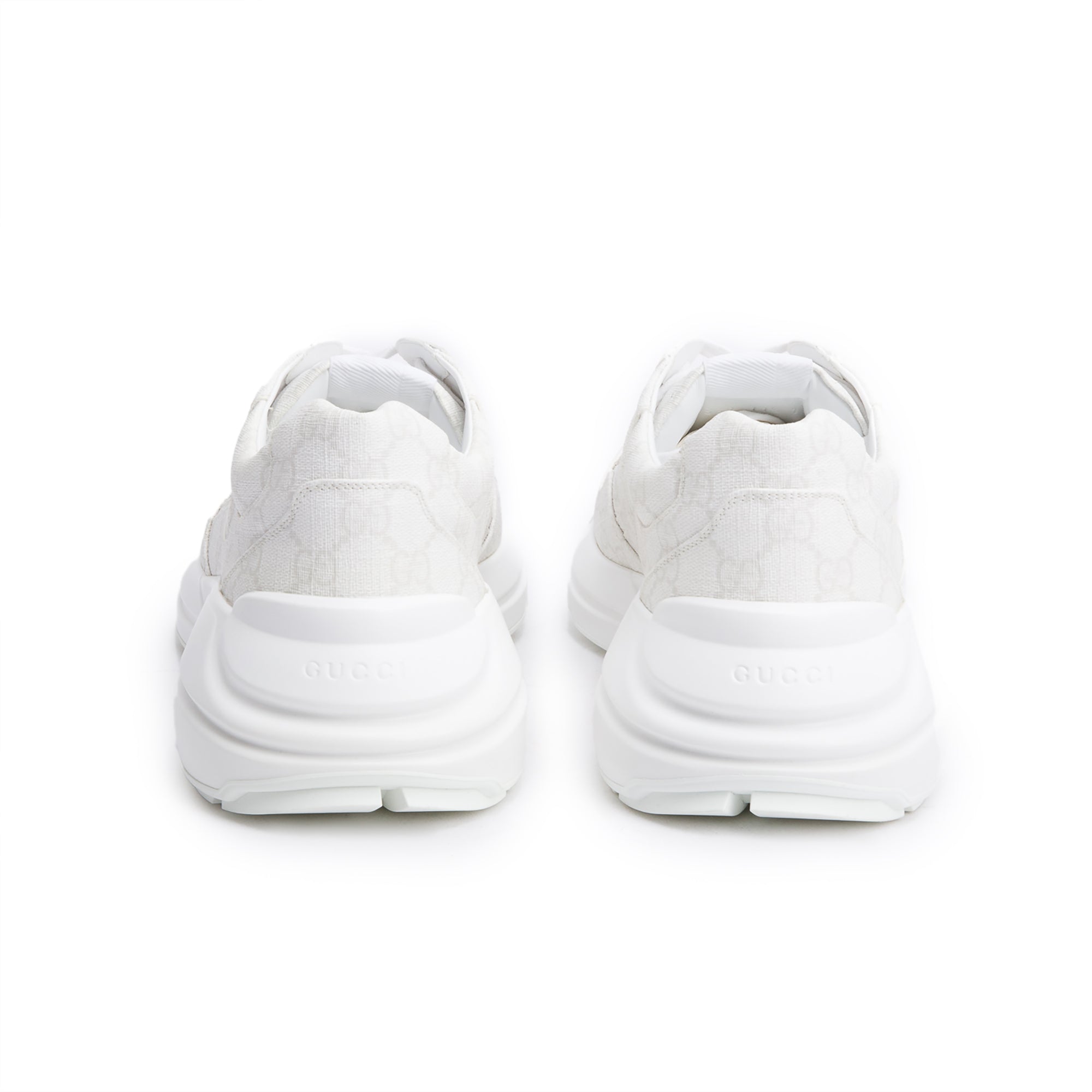 Gucci White GG Supreme Rhyton Sneakers, Size 11.5 w/ Box