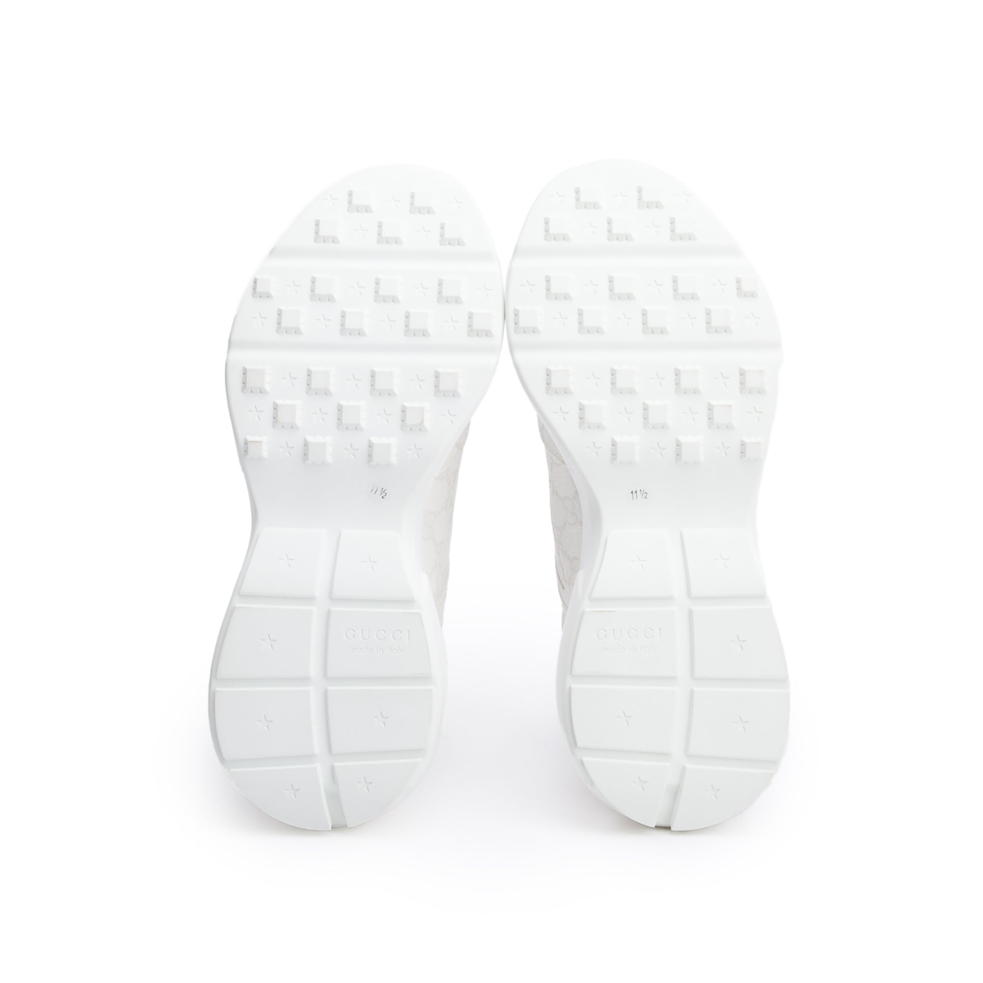 Gucci White GG Supreme Rhyton Sneakers, Size 11.5 w/ Box
