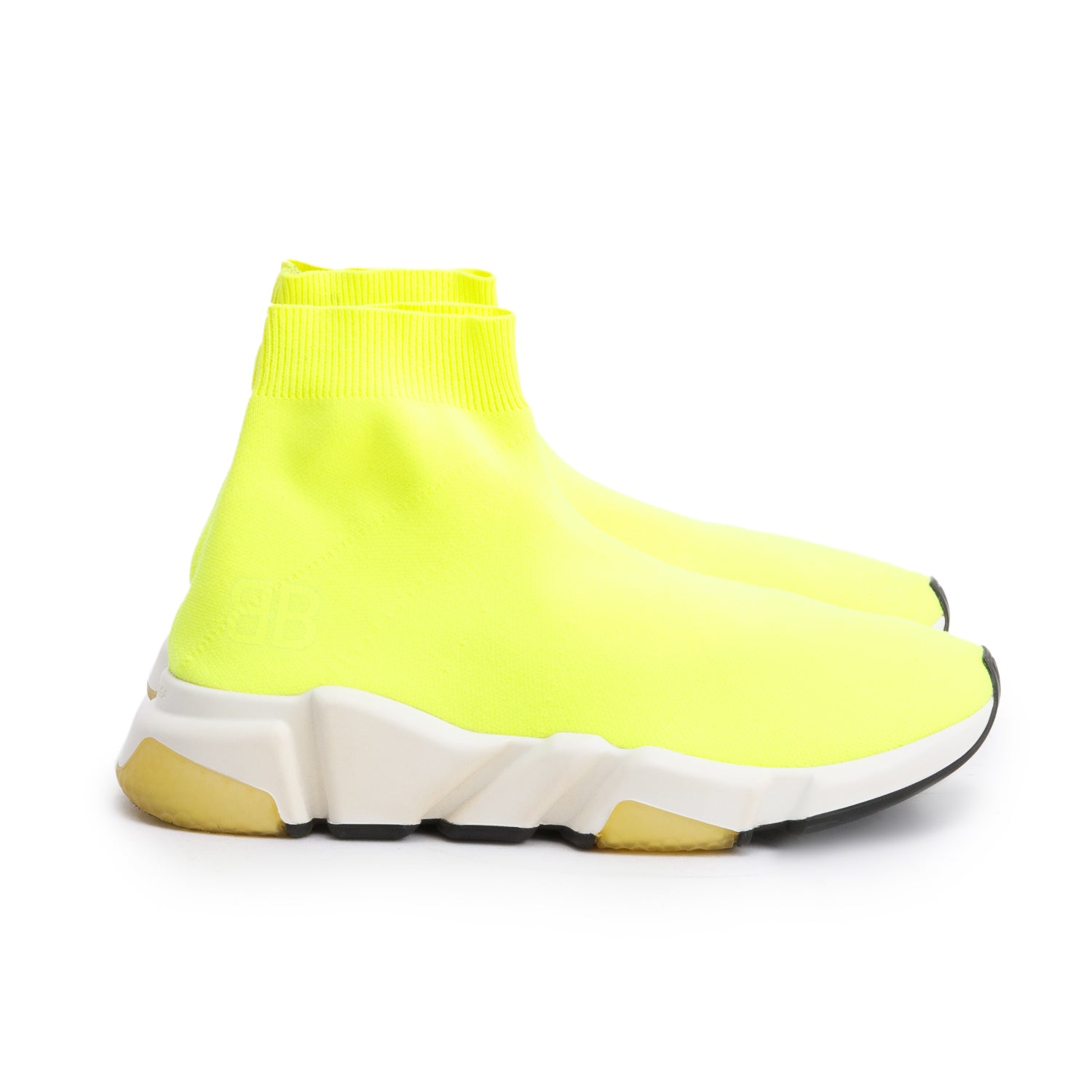 Balenciaga Neon Green Knit Speed LT Trainer Sock Sneaker, Size 8 w/ Box