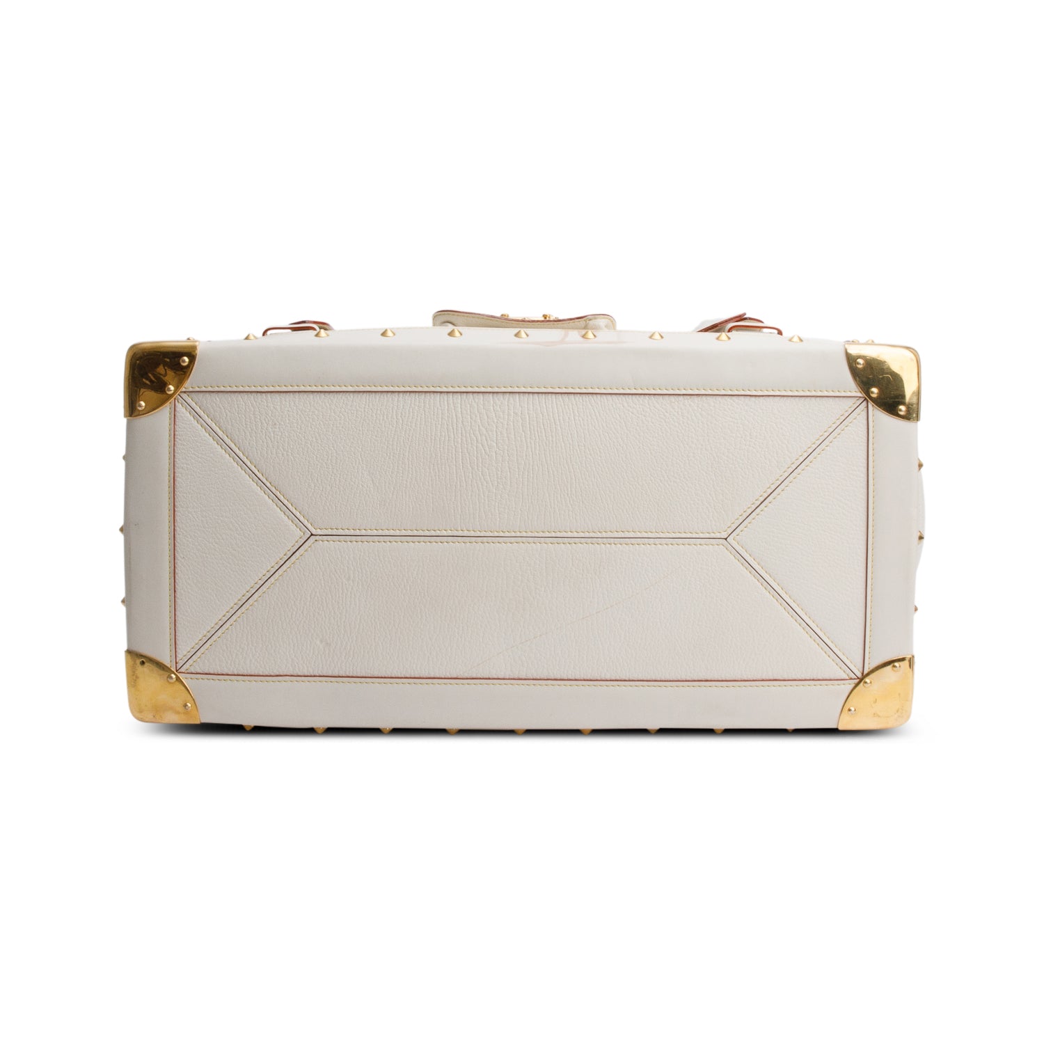 Louis Vuitton White Leather Suhali Le Extravagant Travel Bag