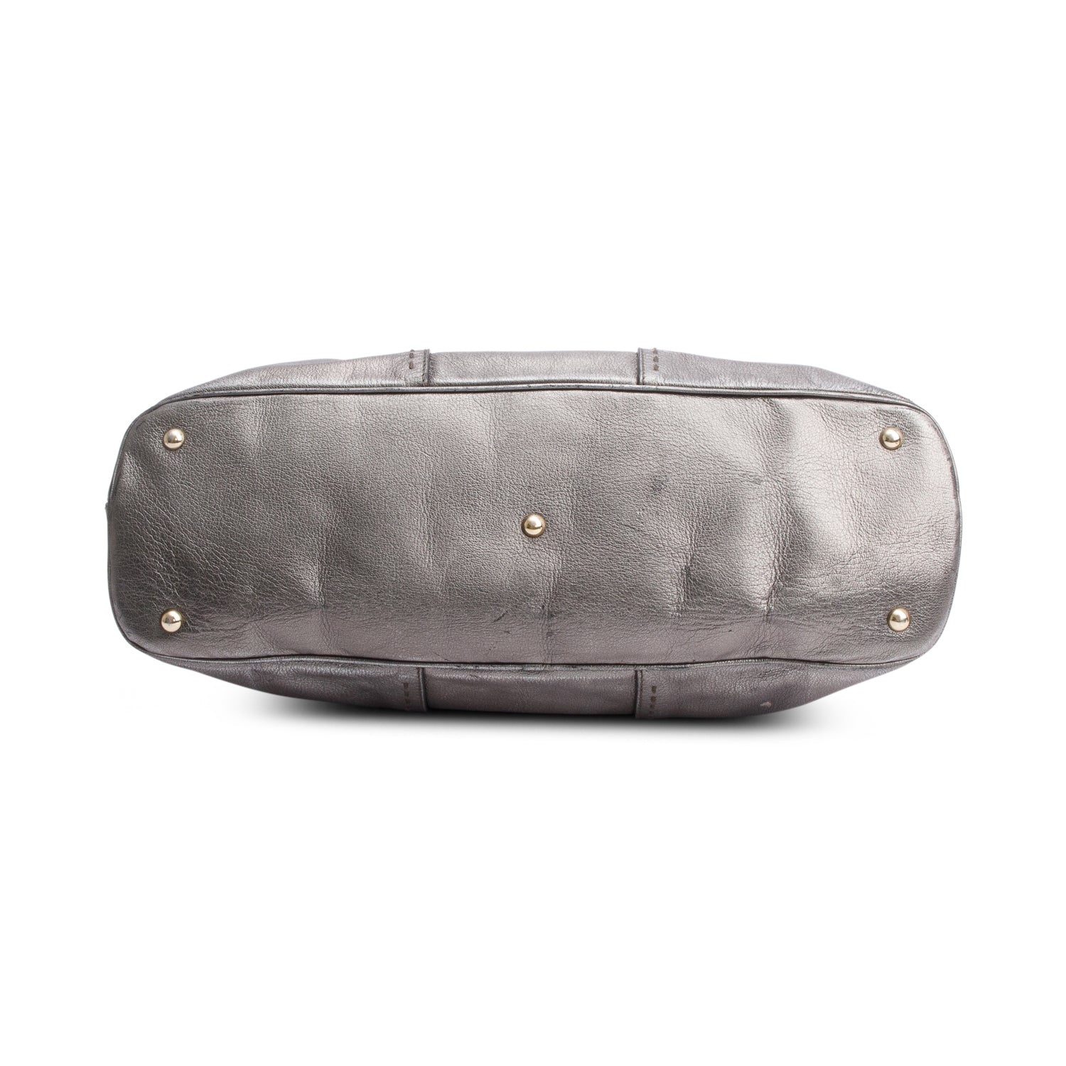 Saint Laurent Grey Grained Leather Large Muse Bag