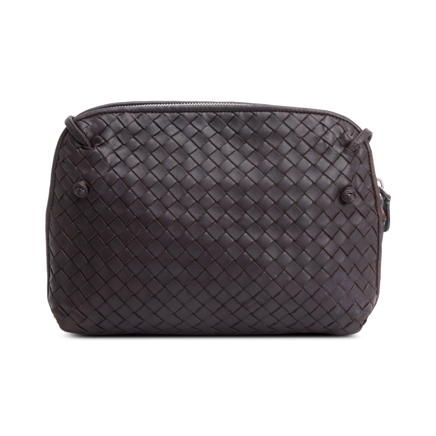 Bottega Veneta Brown Intrecciato Leather Loop Camera Bag