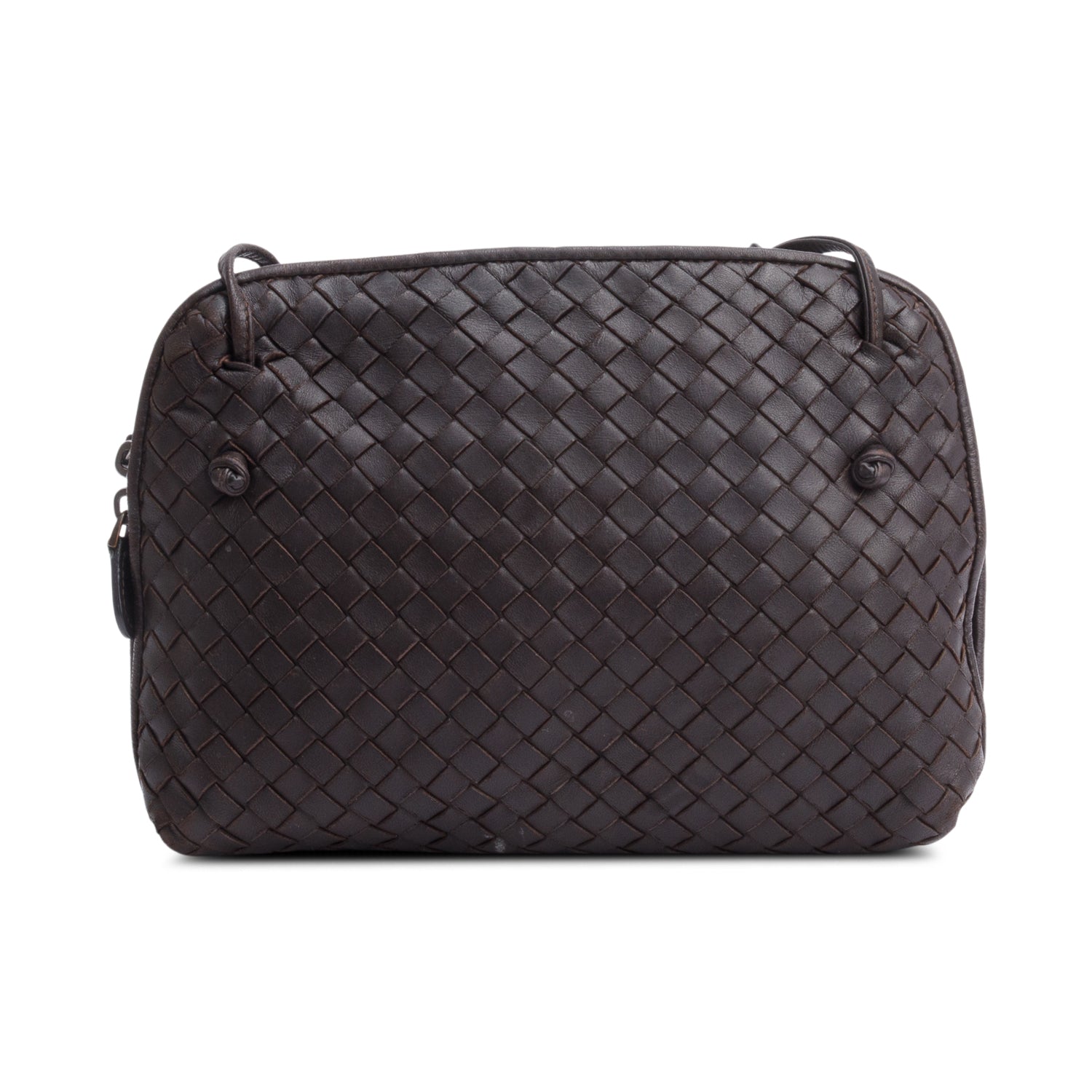 Bottega Veneta Brown Intrecciato Leather Loop Camera Bag