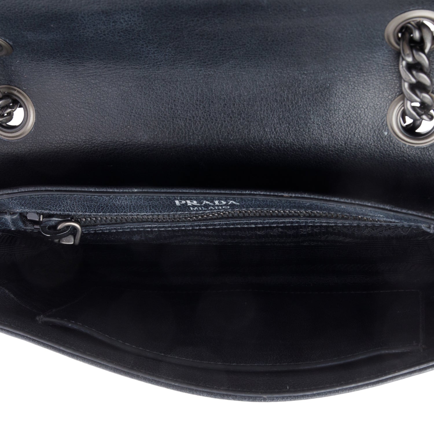 Prada Pink/Black Glace Calf Leather Studded Camera Crossbody Bag