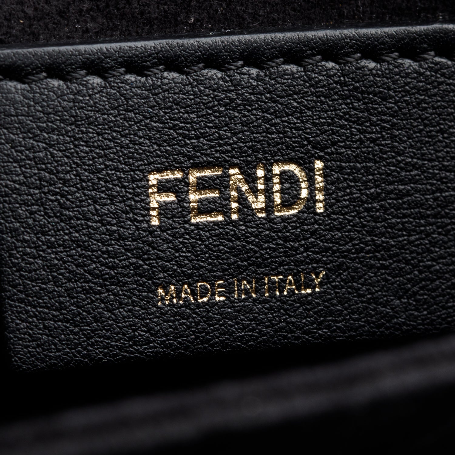 Fendi Black Calfskin Leather Medium Kan I Scallop Shoulder Bag