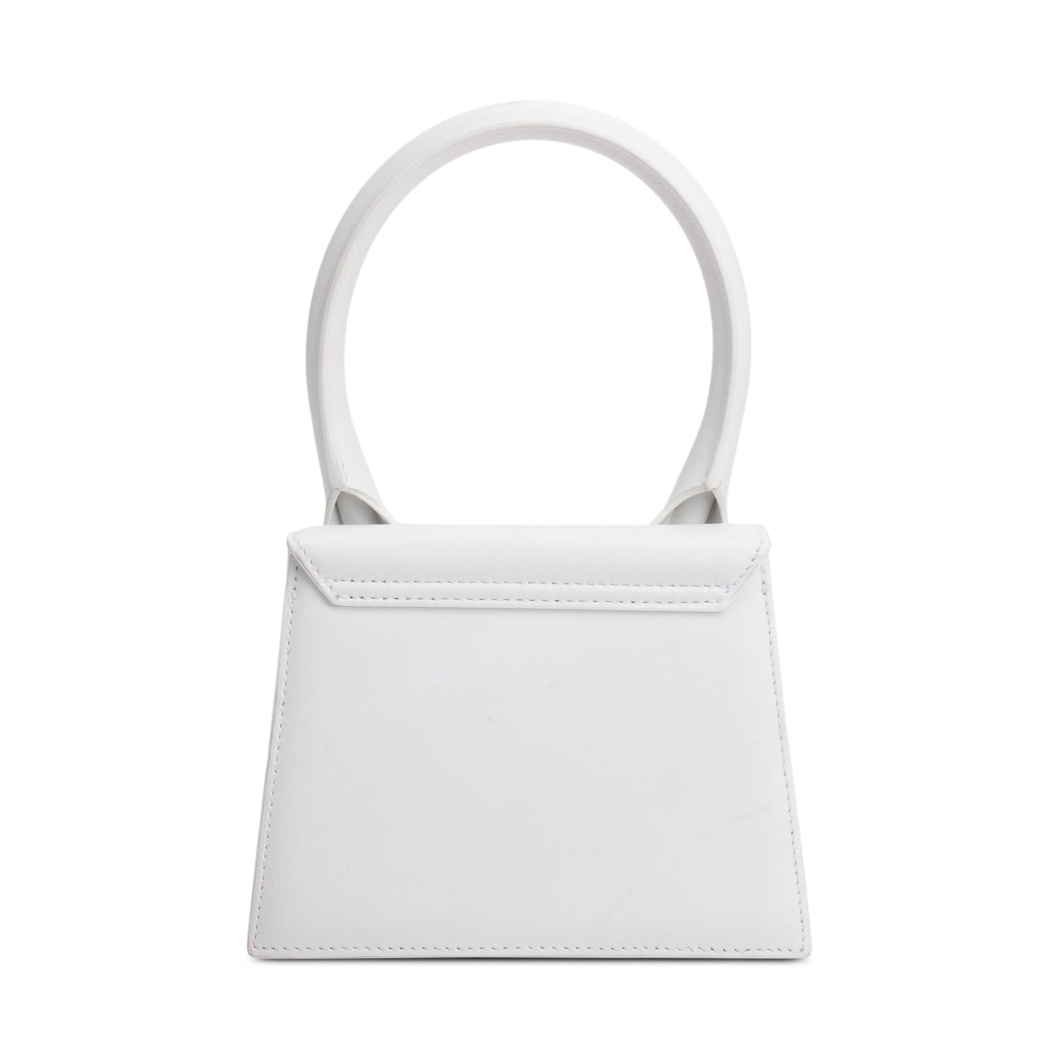 Jacquemus White Calfskin Leather Le Chiquito Moyen Bag