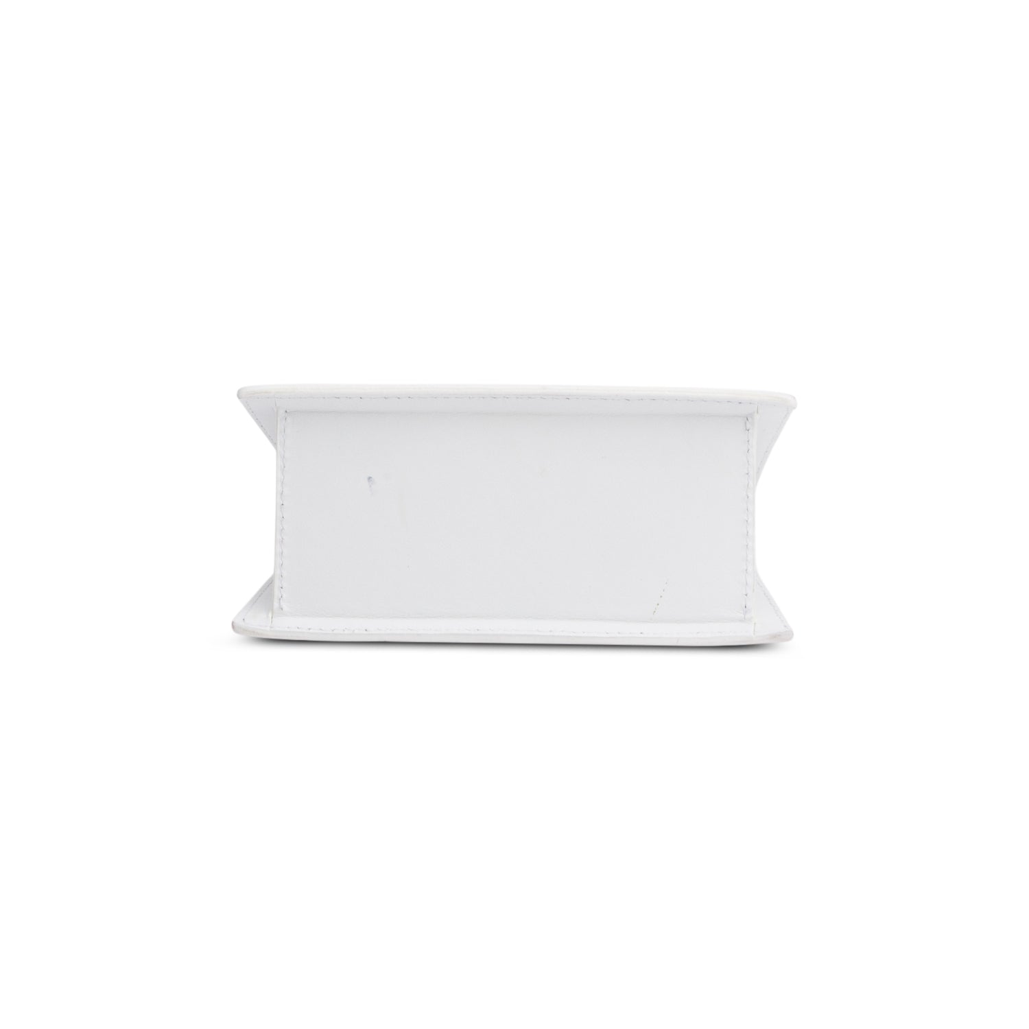 Jacquemus White Calfskin Leather Le Chiquito Moyen Bag