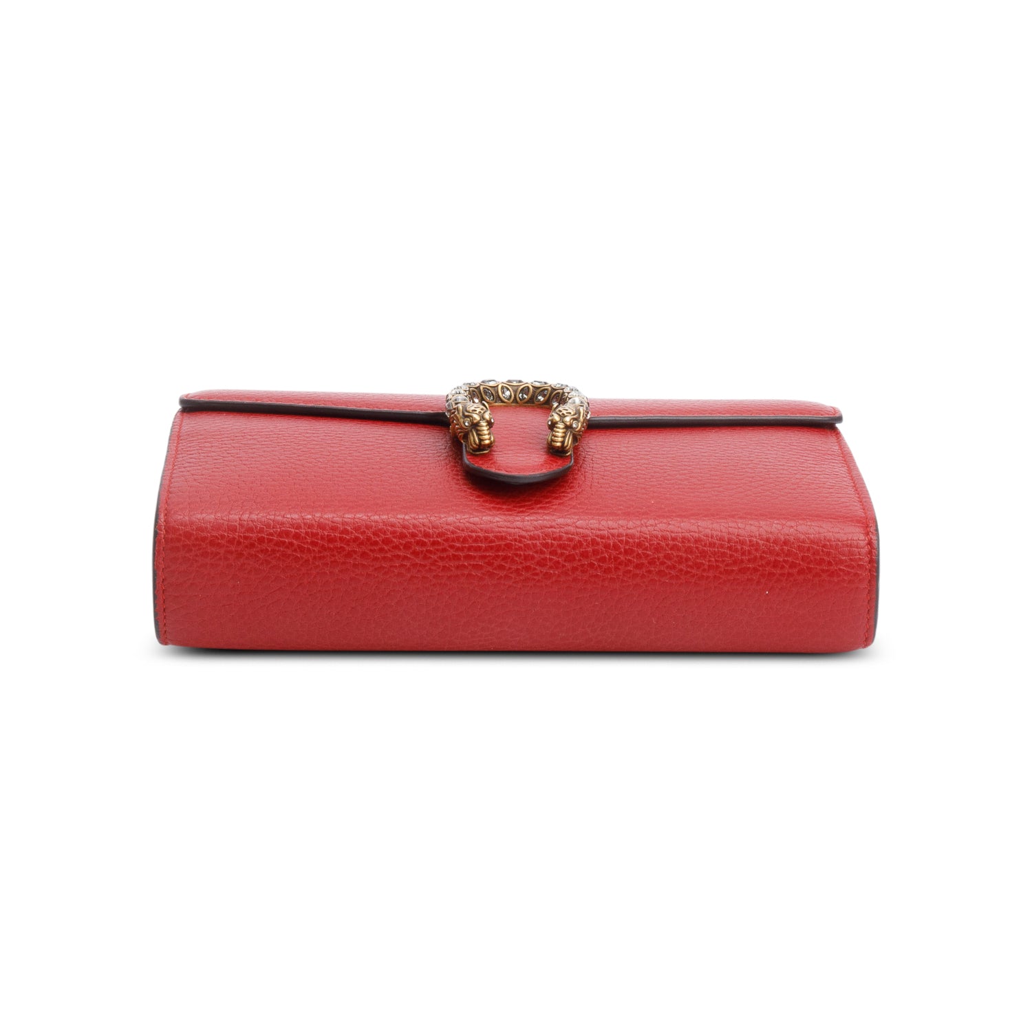 Gucci Red Leather Dionysus Mini Chain Wallet