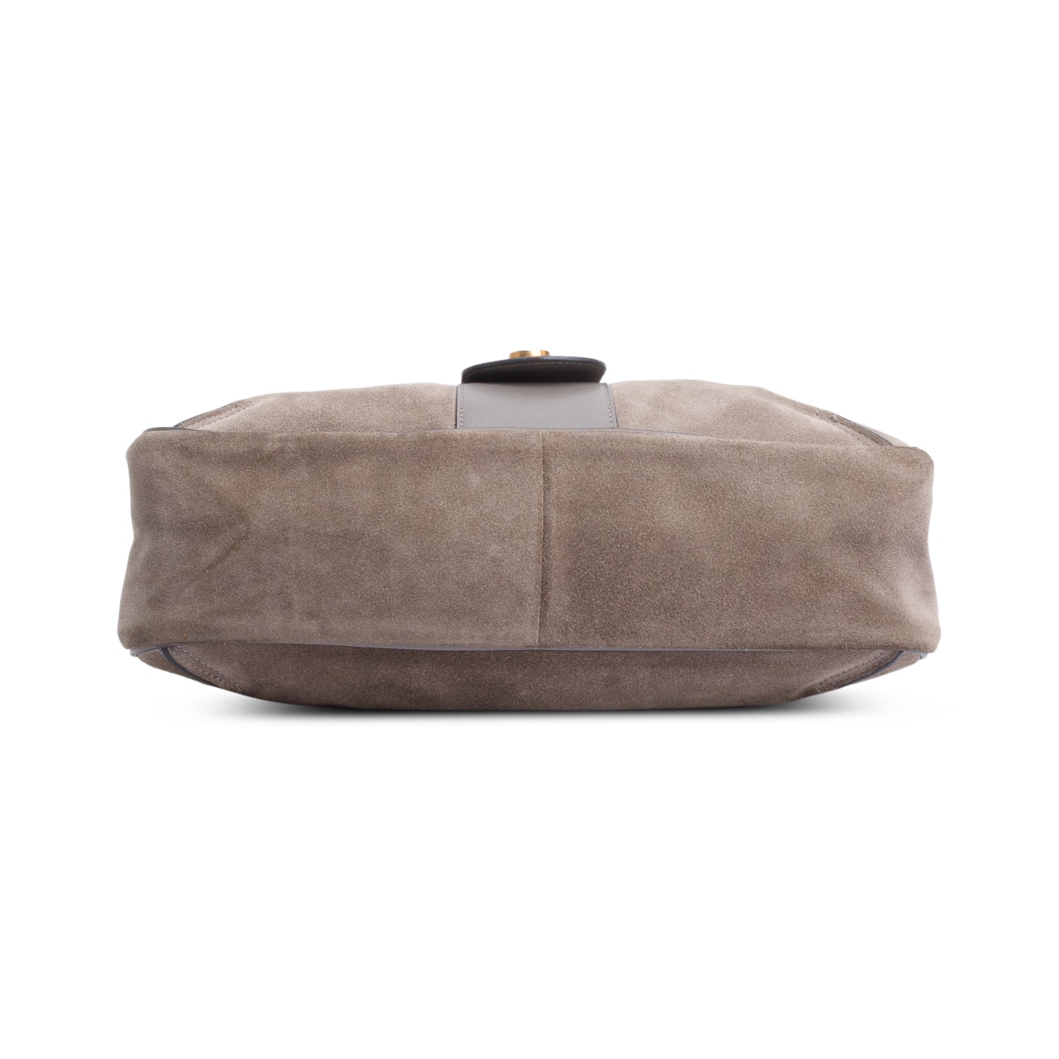 Chloe Grey Suede Lexa Shoulder Bag w/ Strap
