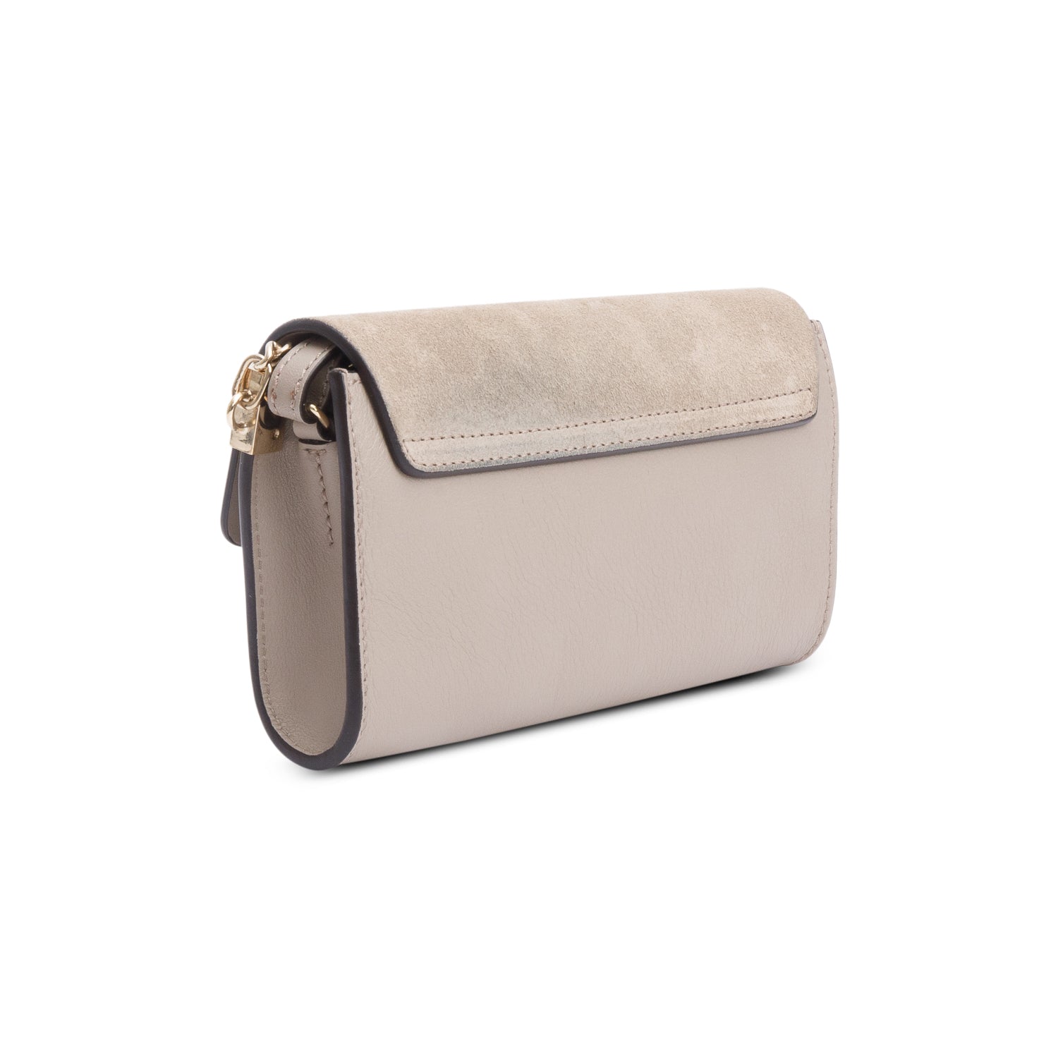 Chloe Grey Calfskin Leather Mini Faye Crossbody Bag w/ Authnticity Card