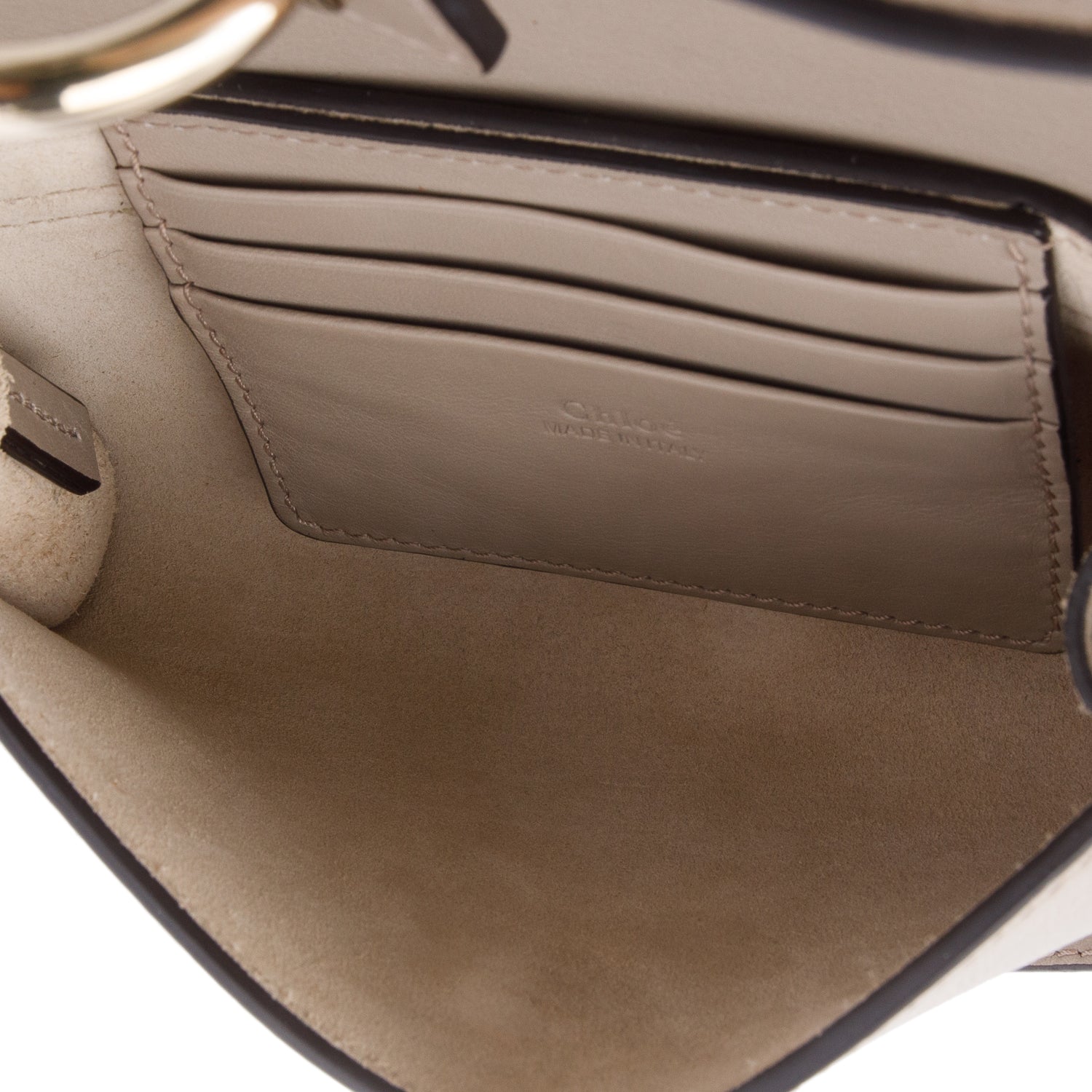 Chloe Grey Calfskin Leather Mini Faye Crossbody Bag w/ Authnticity Card