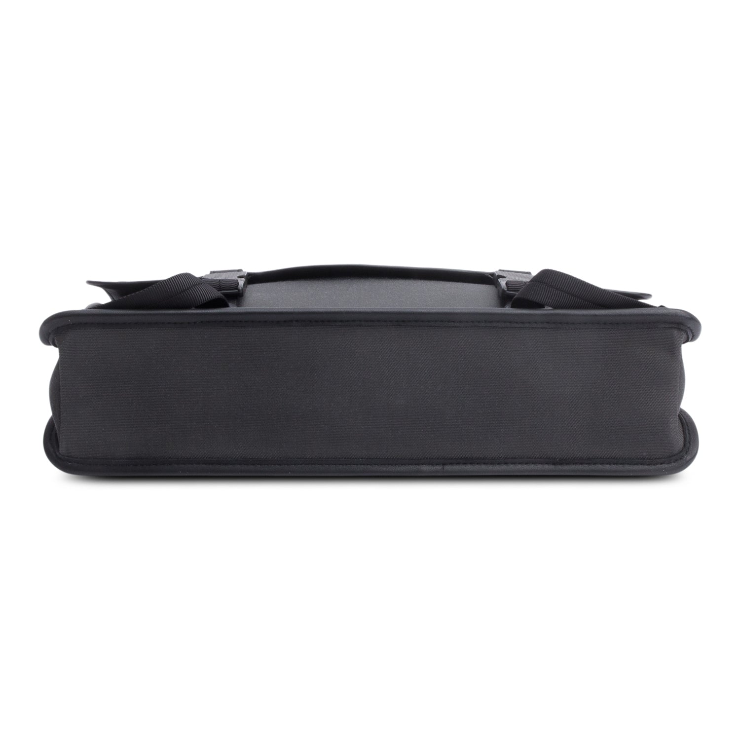 Bottega Veneta Black Intrecciato Leather Canvas Flap Messenger Bag