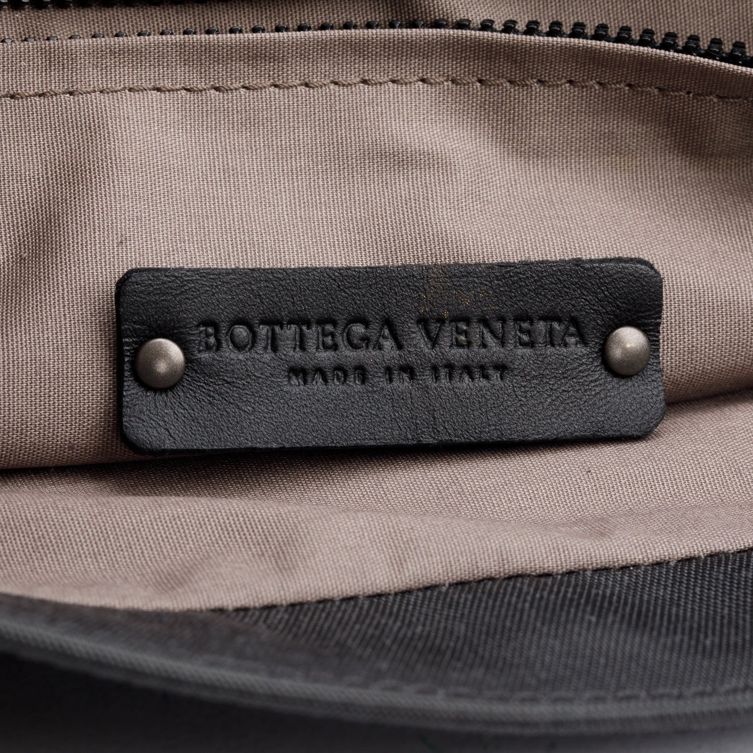 Bottega Veneta Black Intrecciato Leather Canvas Flap Messenger Bag
