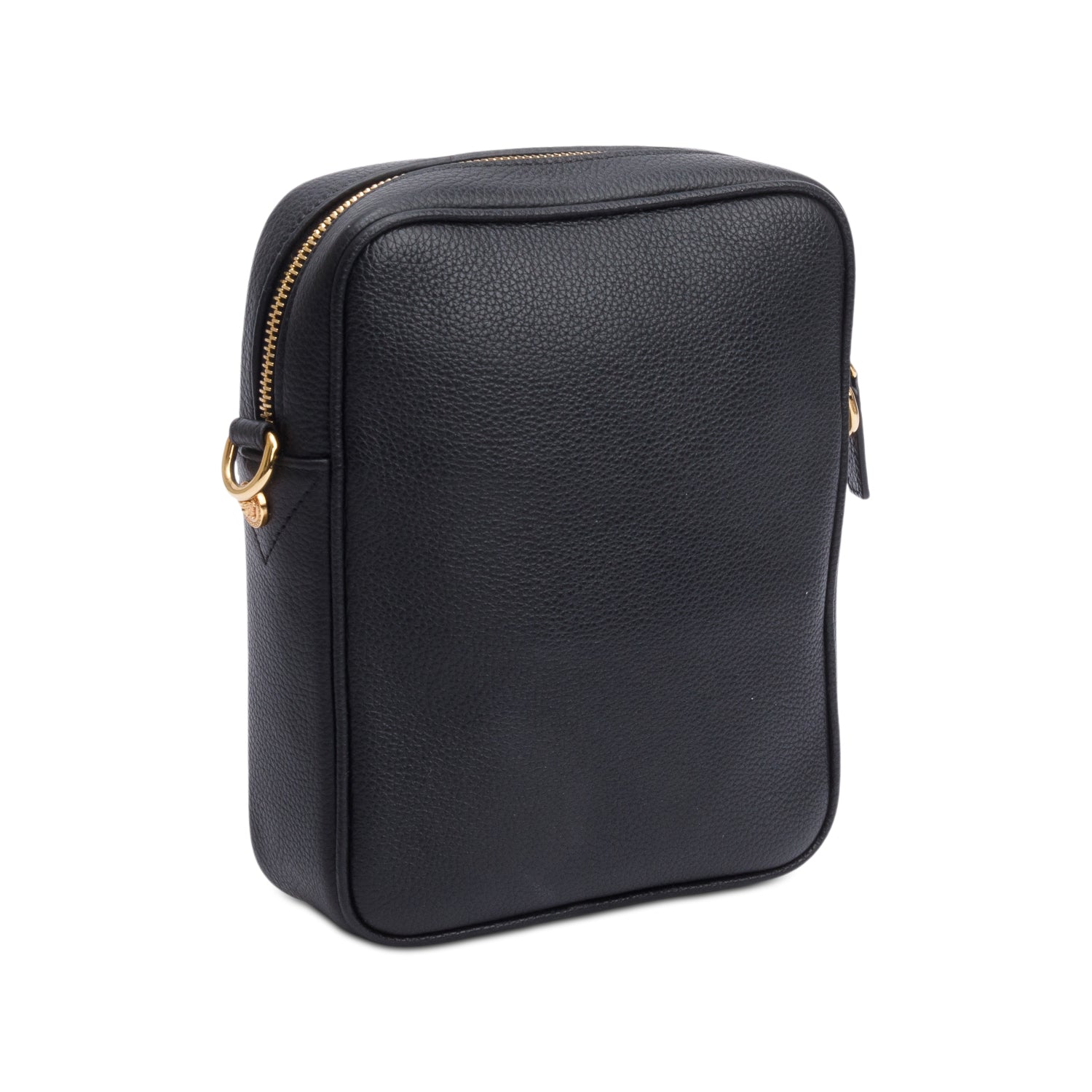 Versace Black Calfskin Leather Medusa Biggie Crossbody Bag