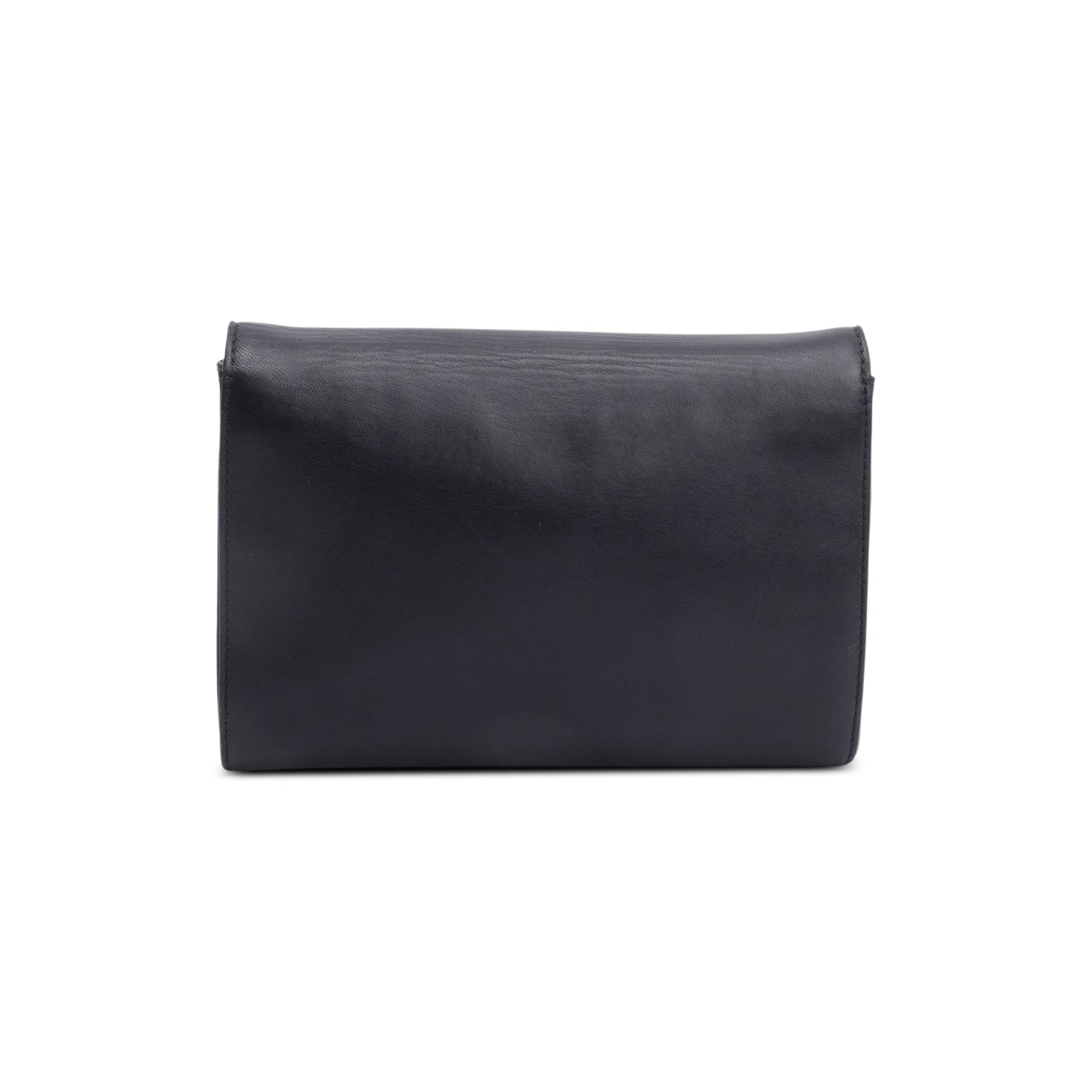 Versace Black Leather La Medusa Chain Clutch Bag w/ Authentcity Card