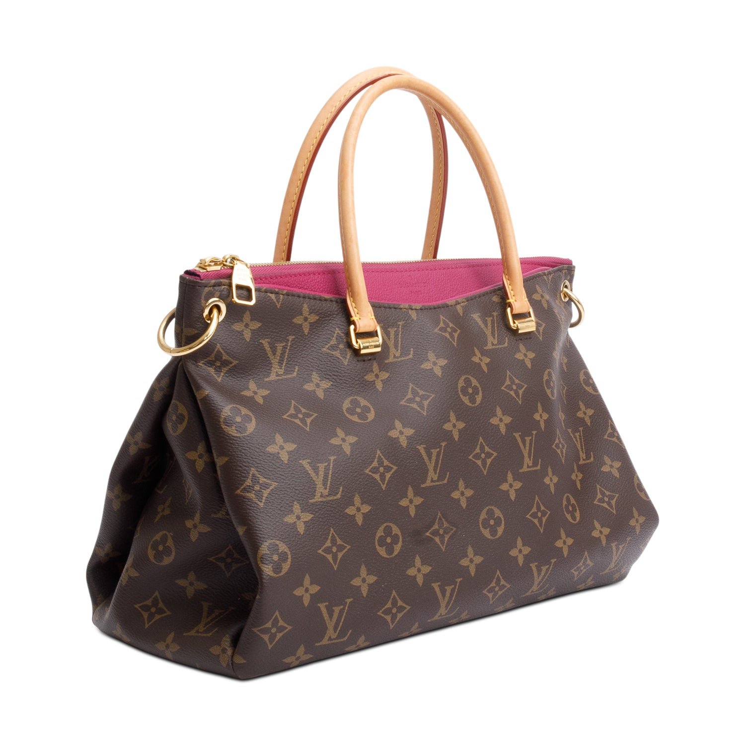 Louis Vuitton Monogram Pallas Tote w/ Strap & Receipt