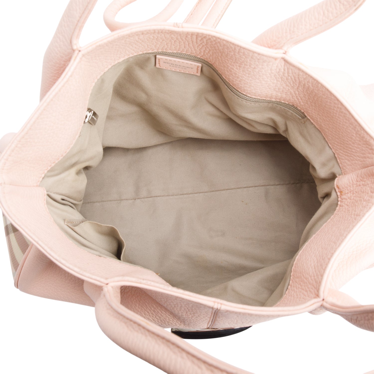 Burberry Pink Calfskin Leather Small Loop Tote
