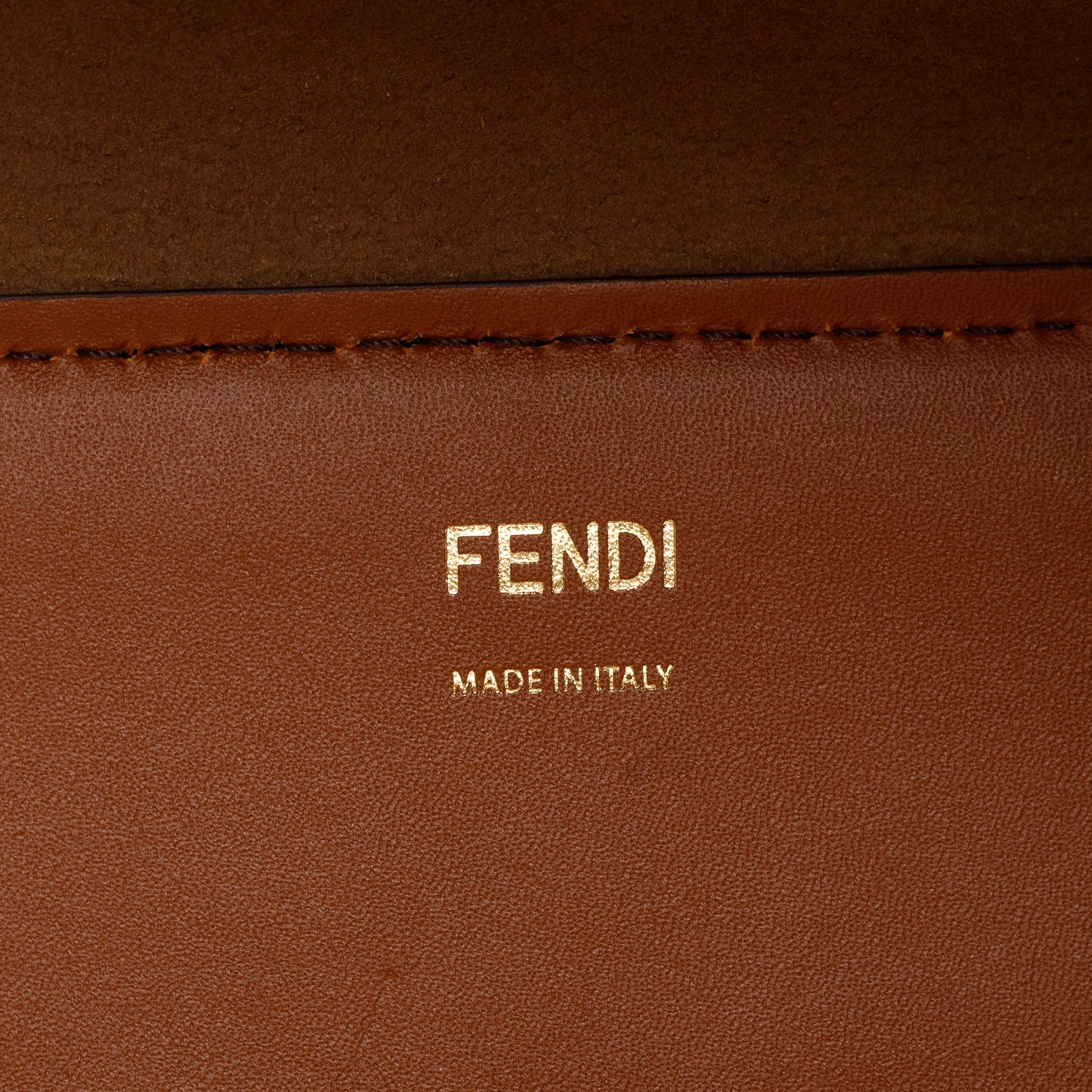 Fendi Brown Calfskin Leather Large Sunshine Tote Bag