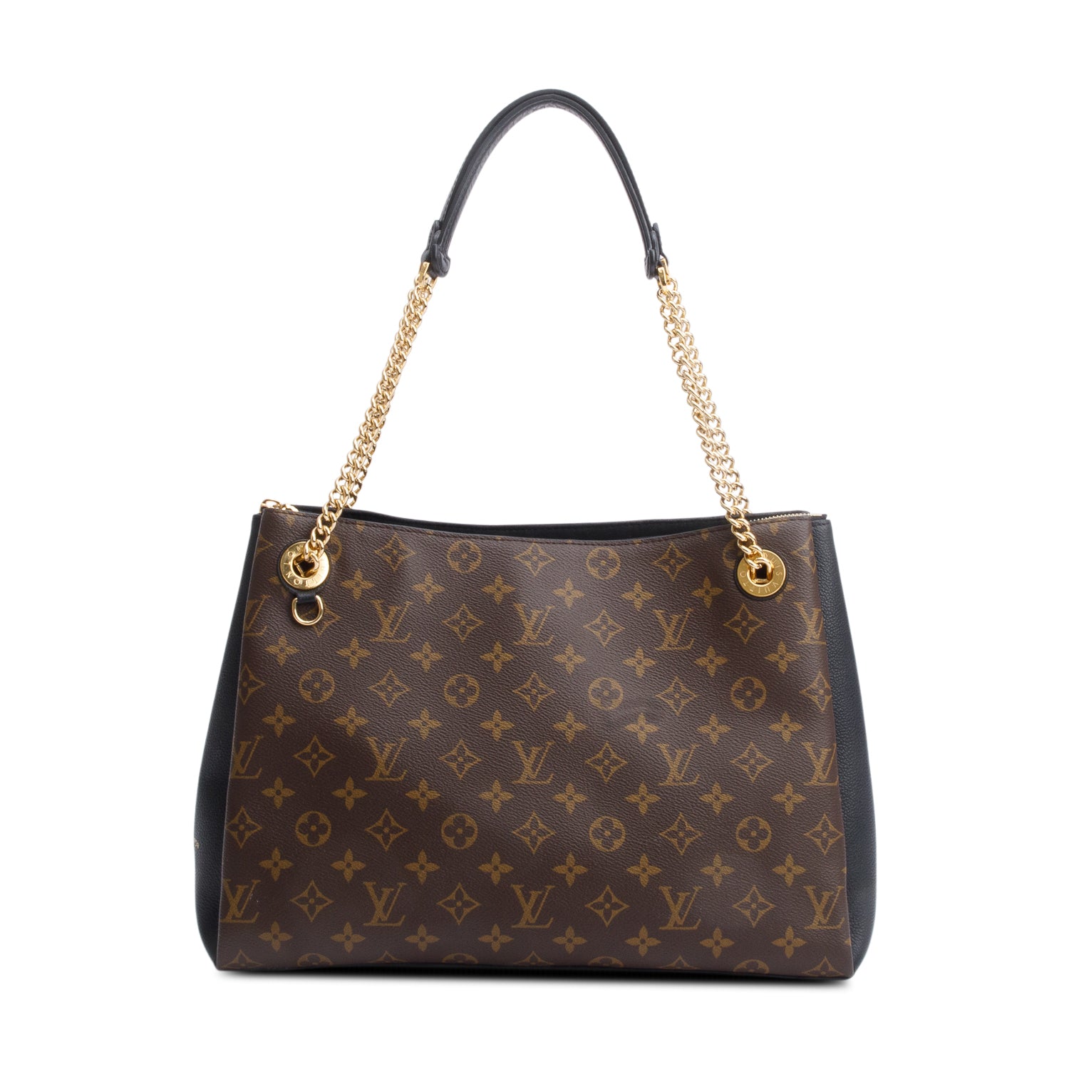 Louis Vuitton Monogram Black Leather Trim Surene MM