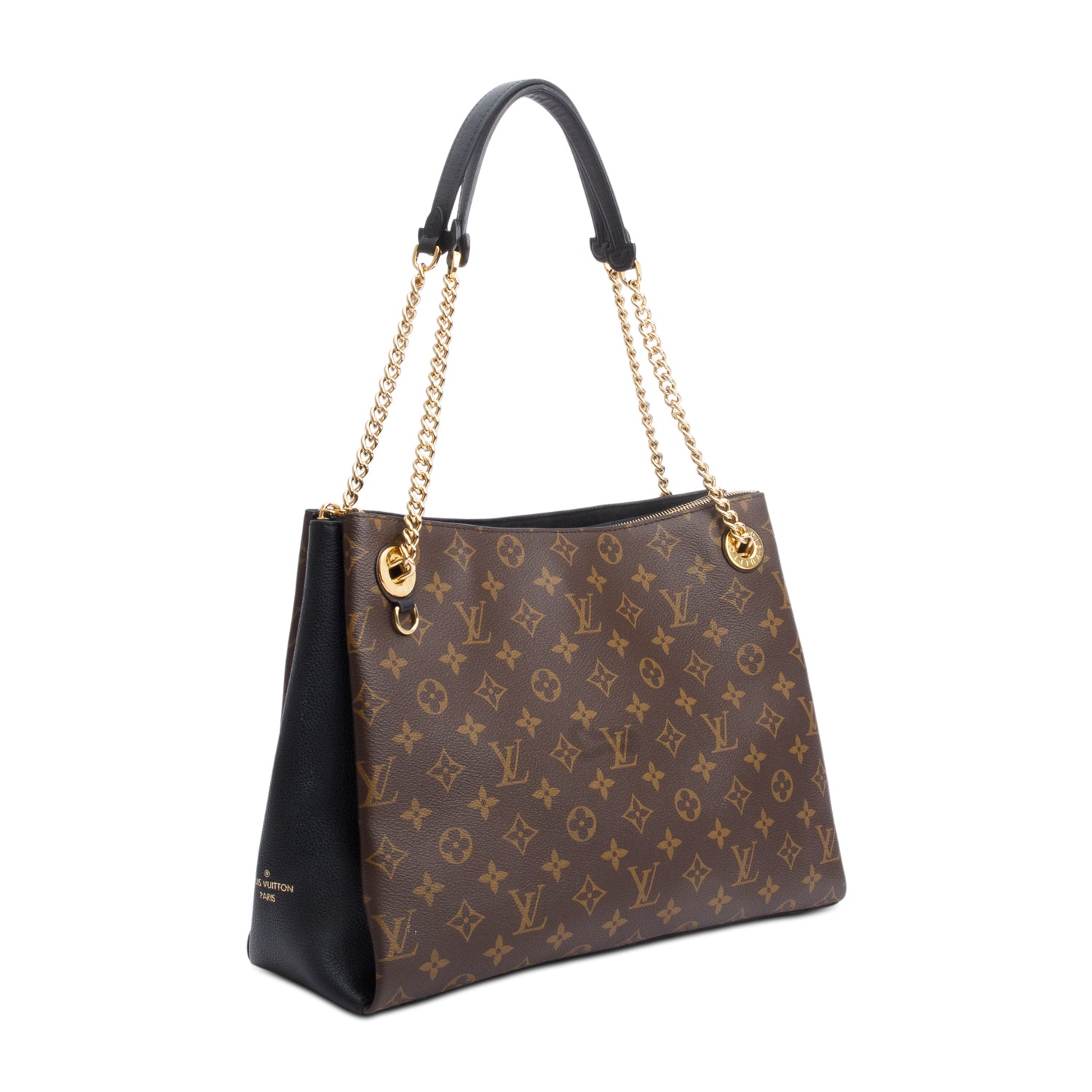 Louis Vuitton Monogram Black Leather Trim Surene MM