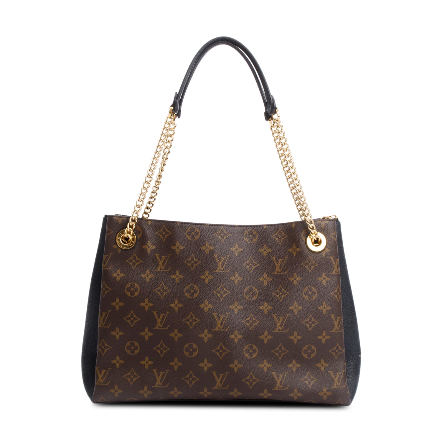 Louis Vuitton Monogram Black Leather Trim Surene MM