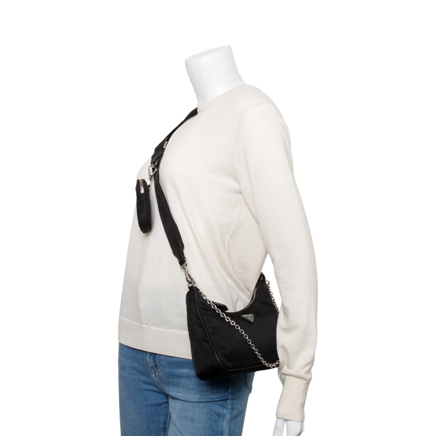 Prada Black Re-Edition 2005 Re-Nylon Shoulder Bag