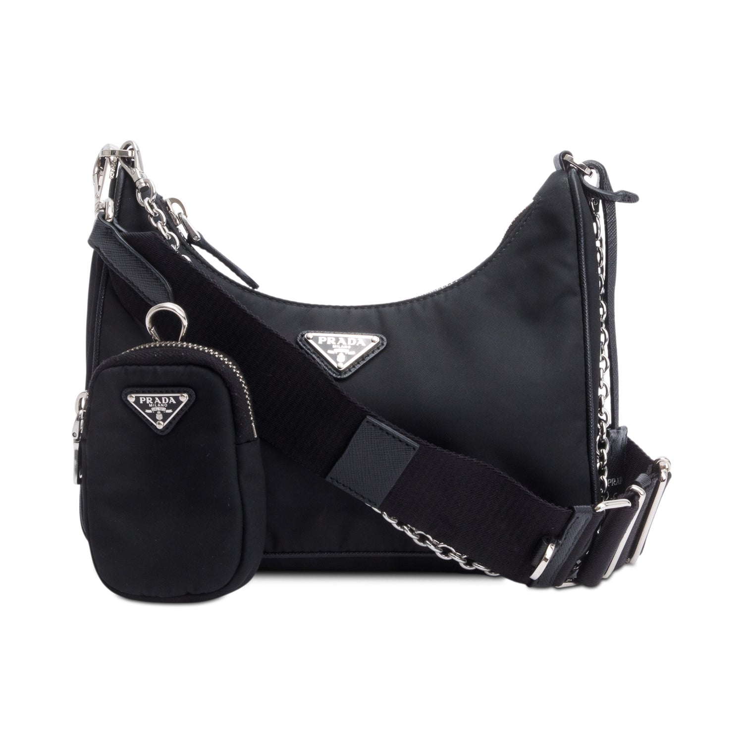 Prada Black Re-Edition 2005 Re-Nylon Shoulder Bag