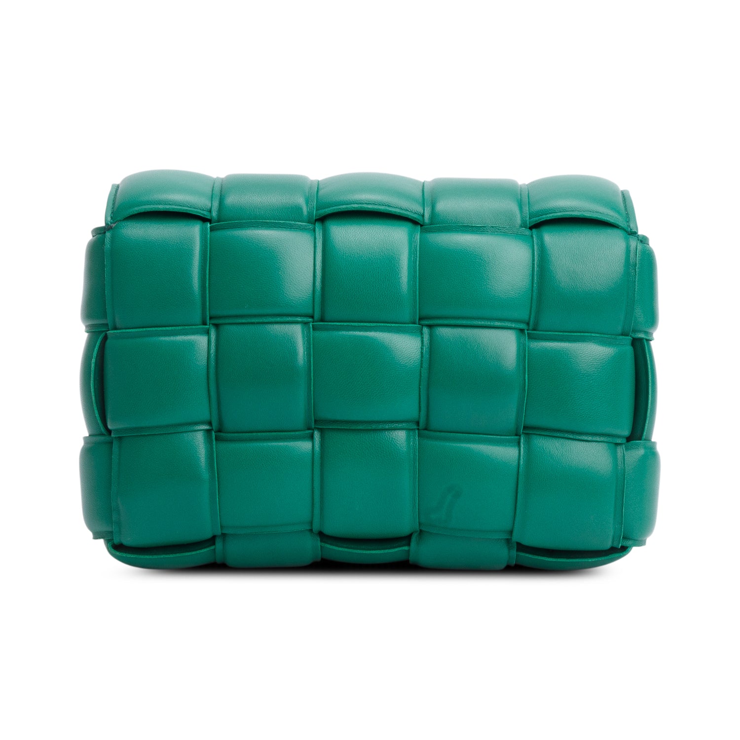 Bottega Veneta Green Lambskin Leather Classic Padded Cassette Bag