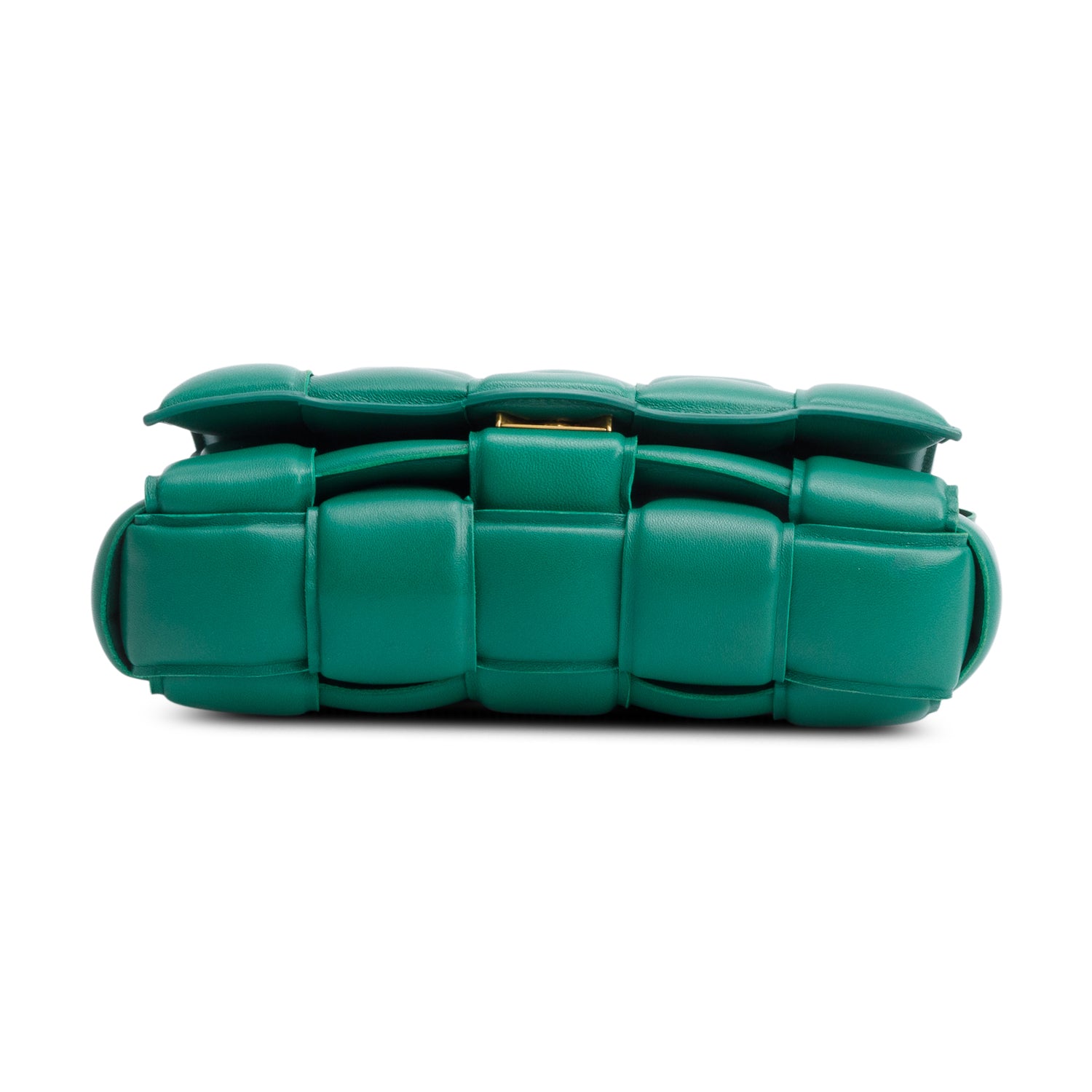 Bottega Veneta Green Lambskin Leather Classic Padded Cassette Bag