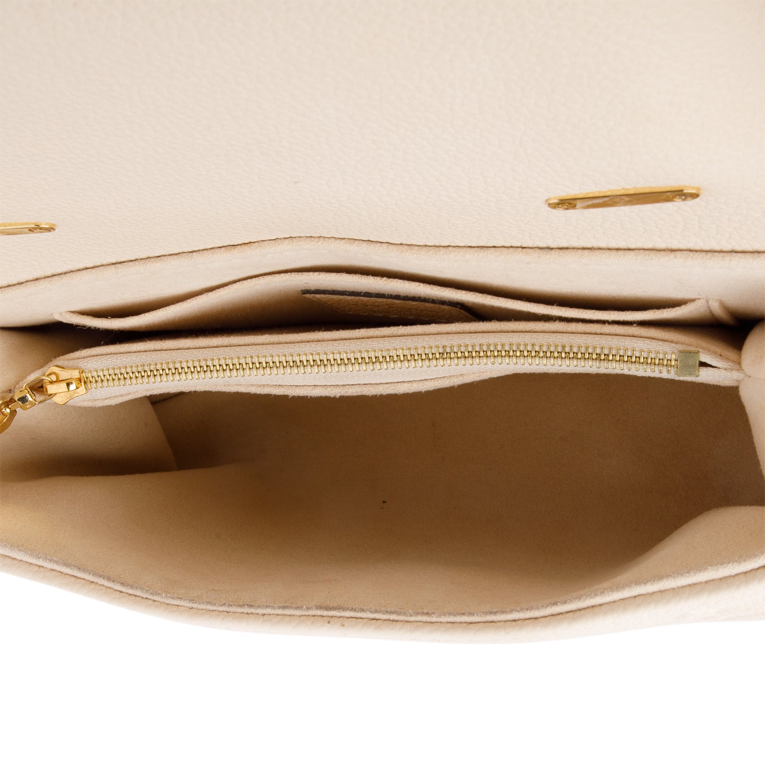 Louis Vuitton Creme Monogram Empreinte Leather Madeleine BB w/ Strap
